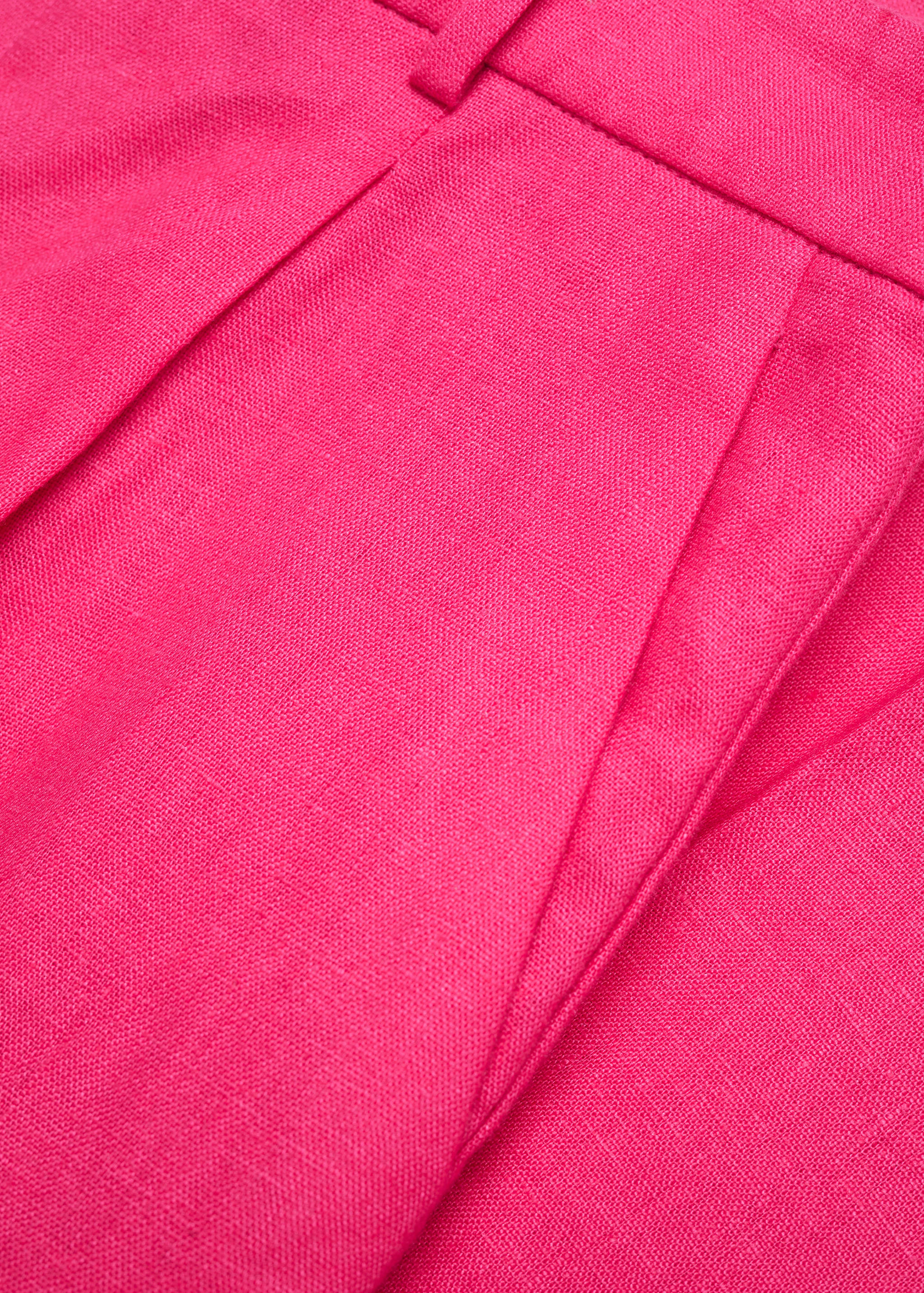 100% linen trousers with pleats - Details of the article 8