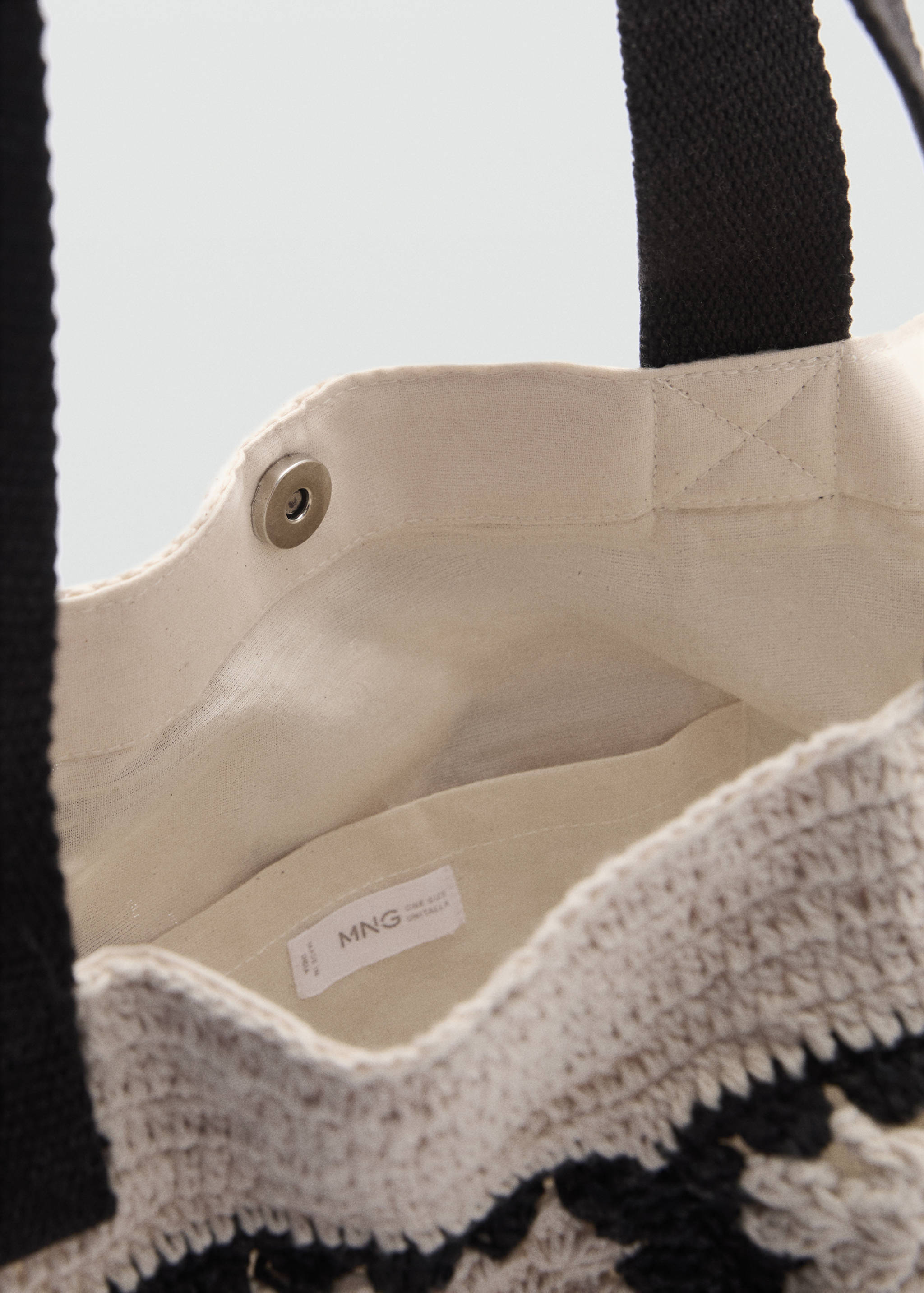 Kabelka shopper s háčkováním - Detail zboží 2