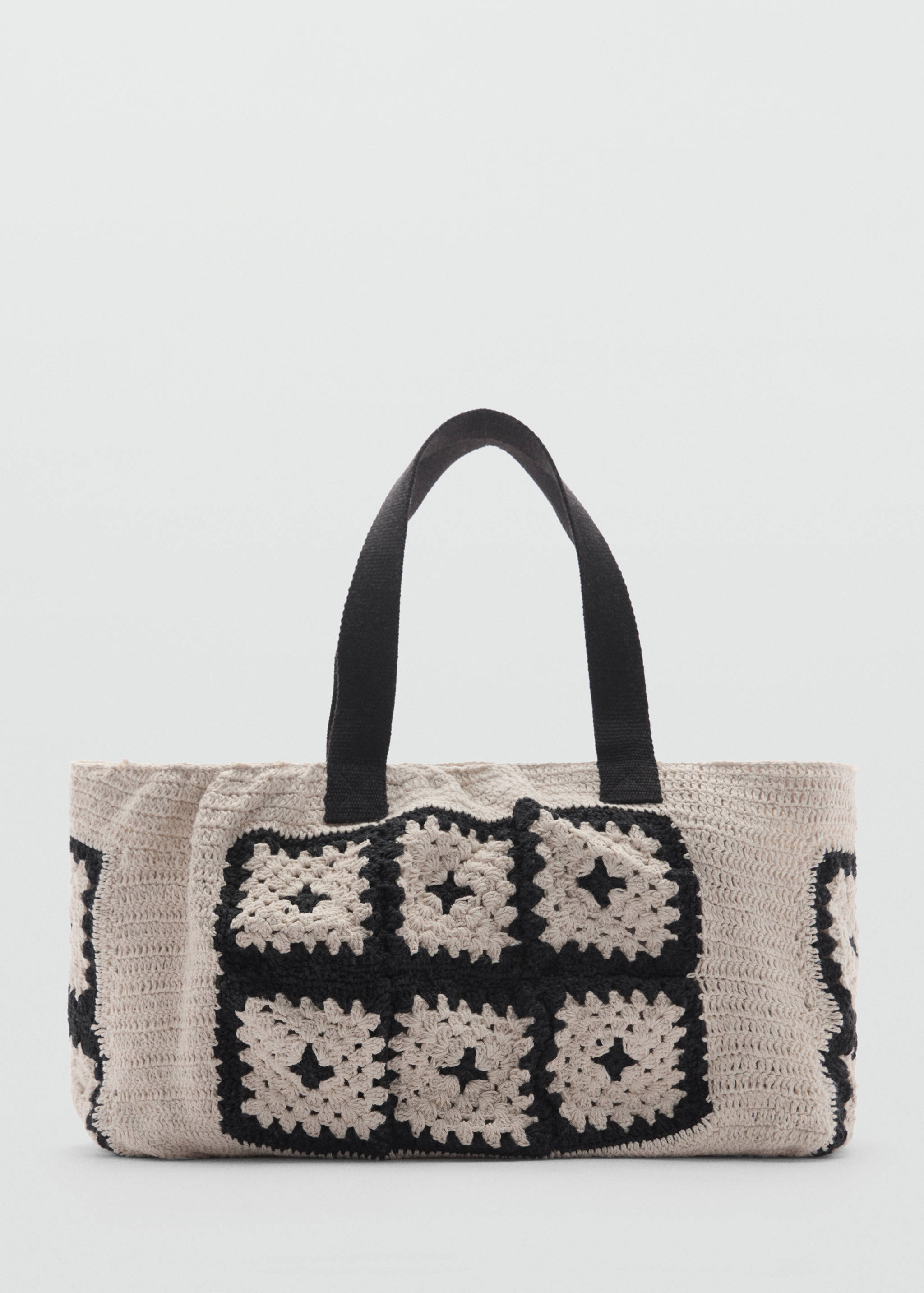 Kabelka shopper s háčkováním - Zboží bez modelu