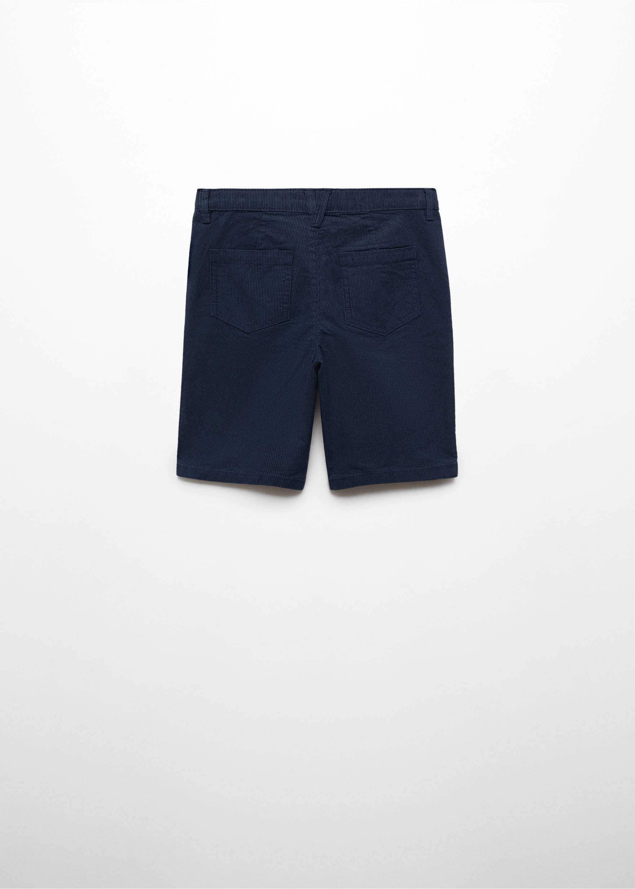 Striped cotton Bermuda shorts - Reverse of the article, Dark Navy. Ref: 67087117-00.