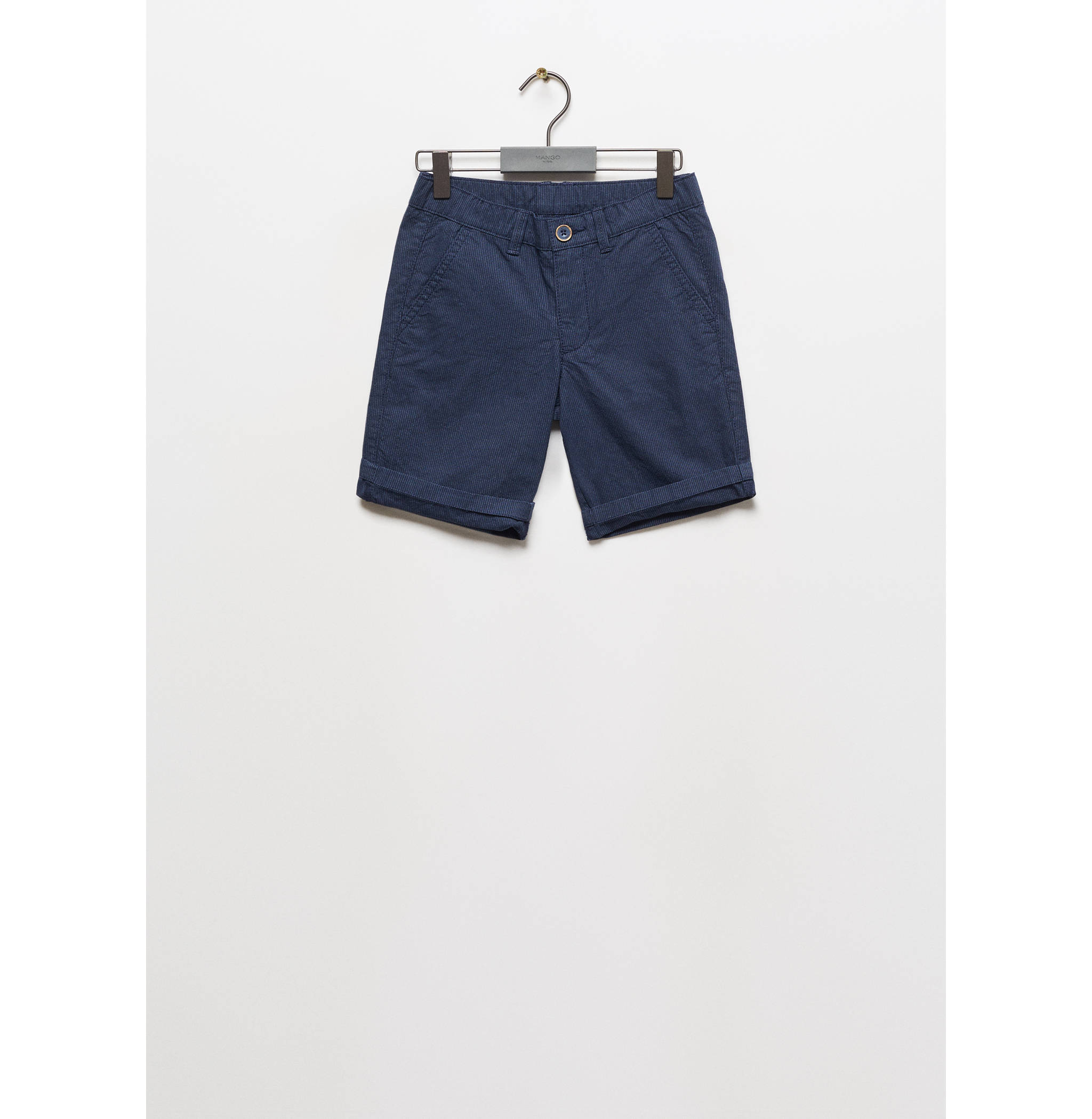 Striped cotton Bermuda shorts - Article without model