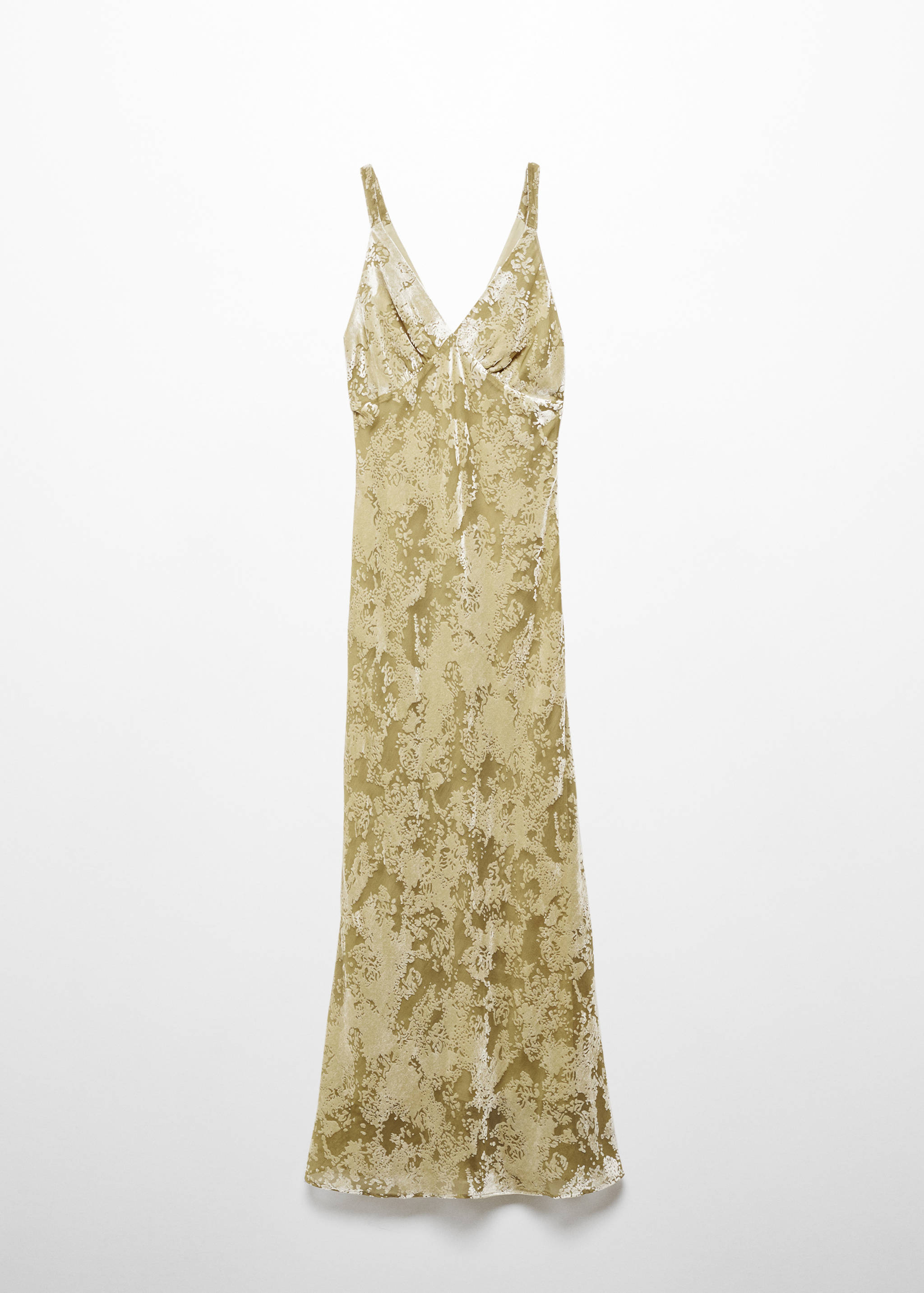 Dlouhé šaty se sametovými detaily - Zboží bez modelu