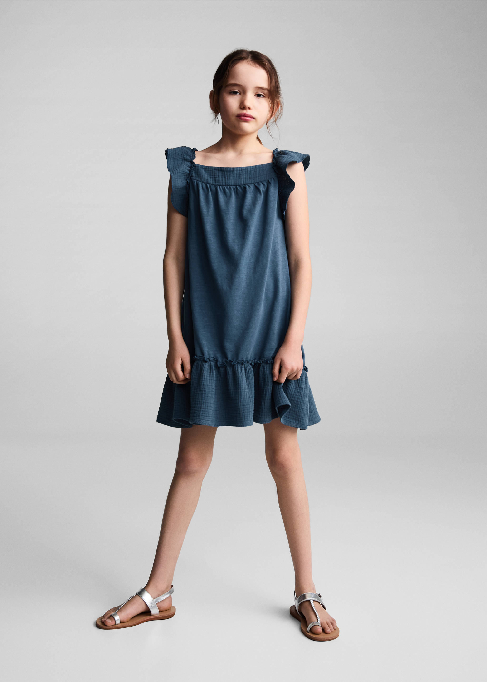 Frill cotton dress - General plane
