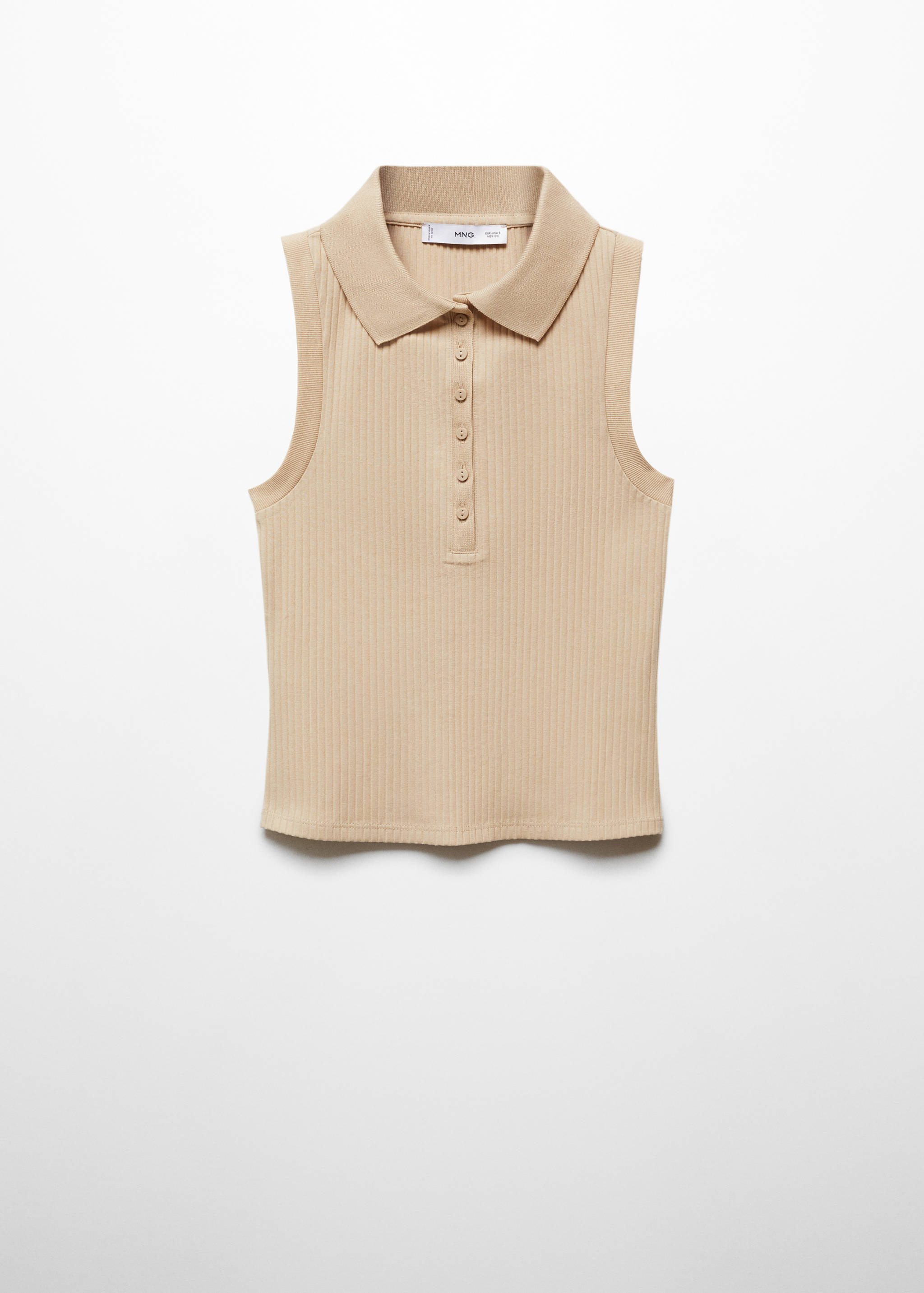 Polo-neck knitted top - Article without model