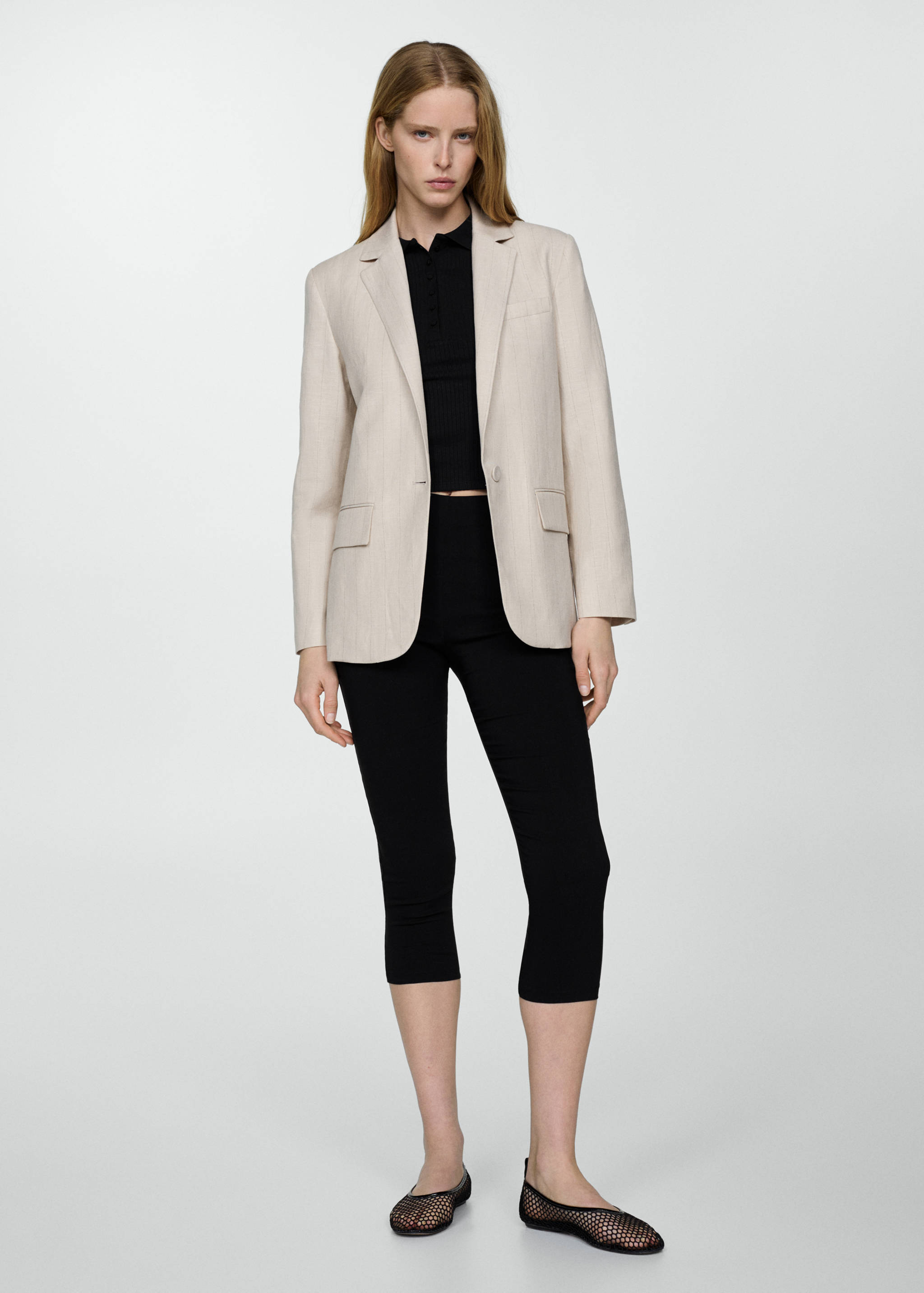 Polo-neck knitted top - General plane