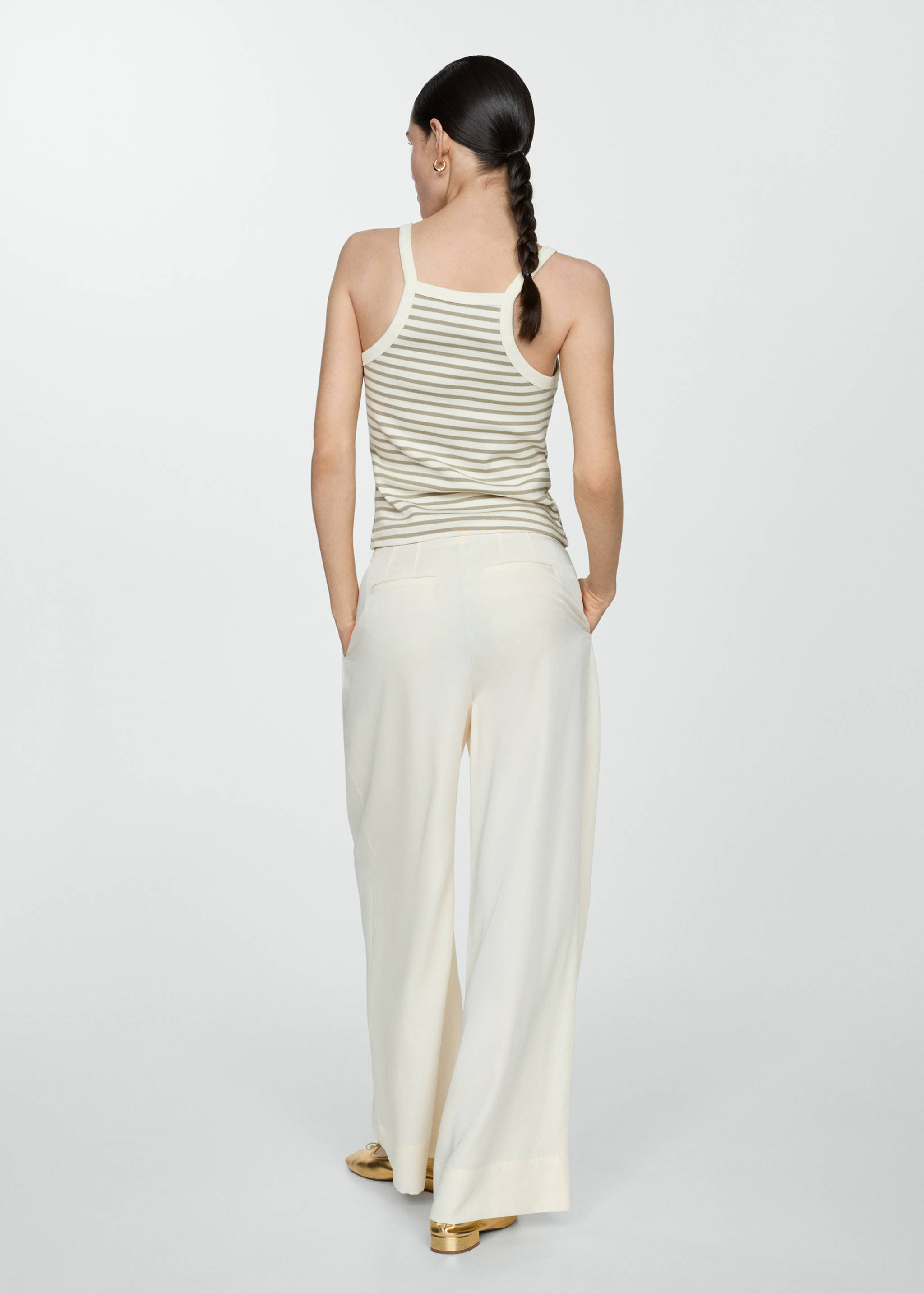 Gestreiftes Jersey-Top - Rückseite des Artikels