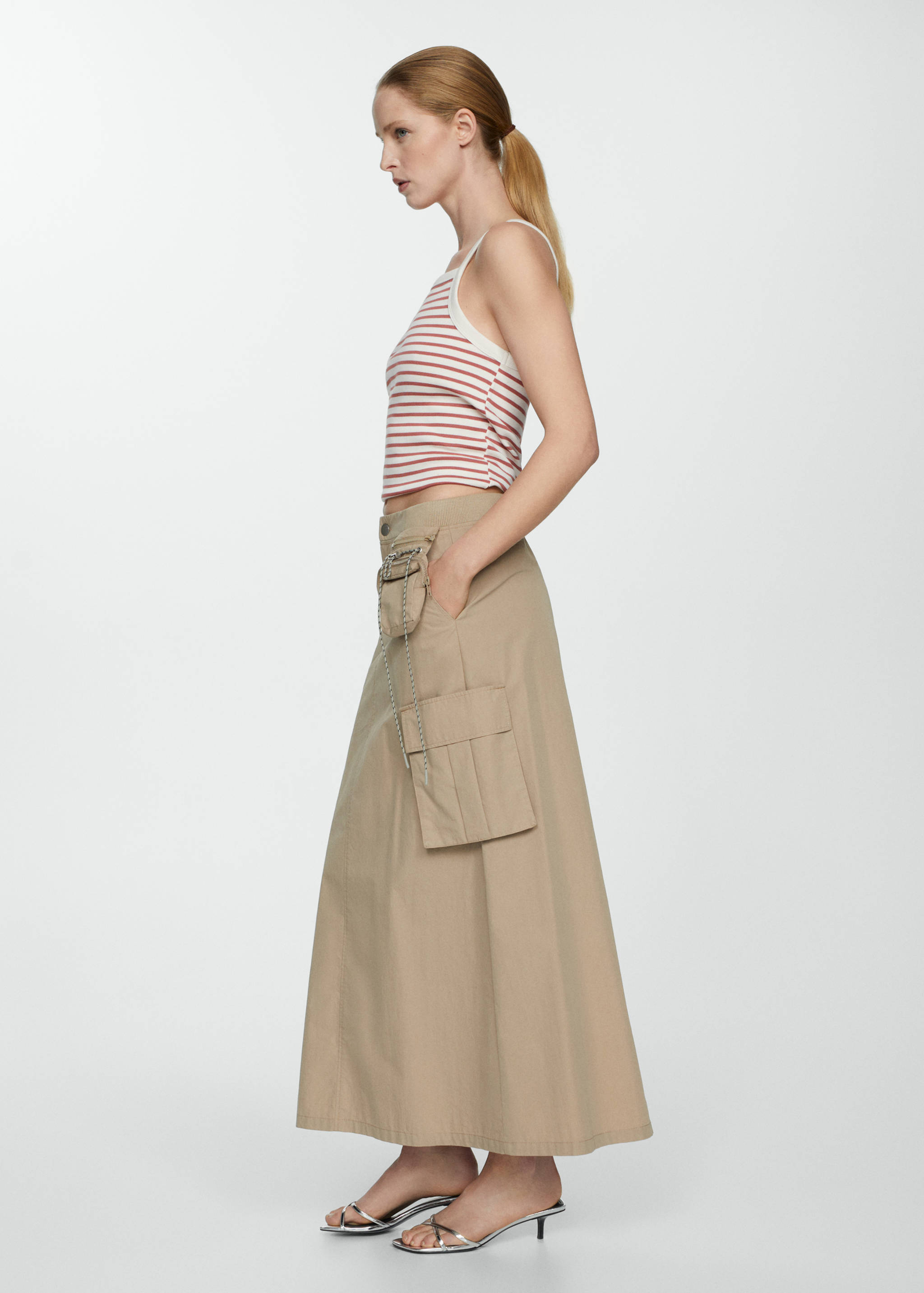 Gestreiftes Jersey-Top - Detail des Artikels 2