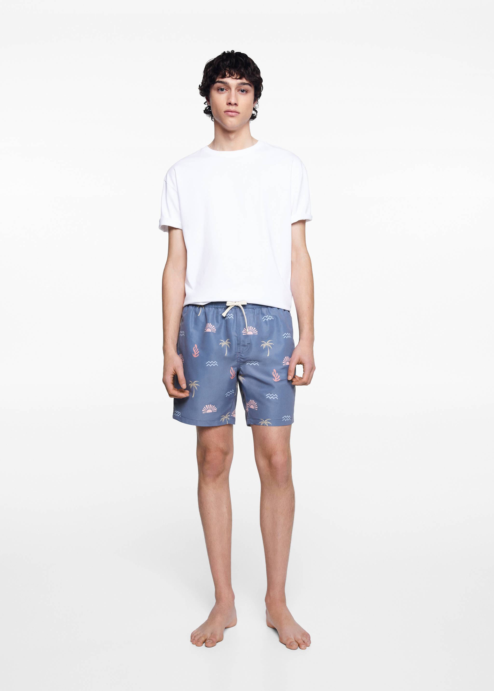 Badeshorts mit maritimem Print - Allgemeine Ansicht