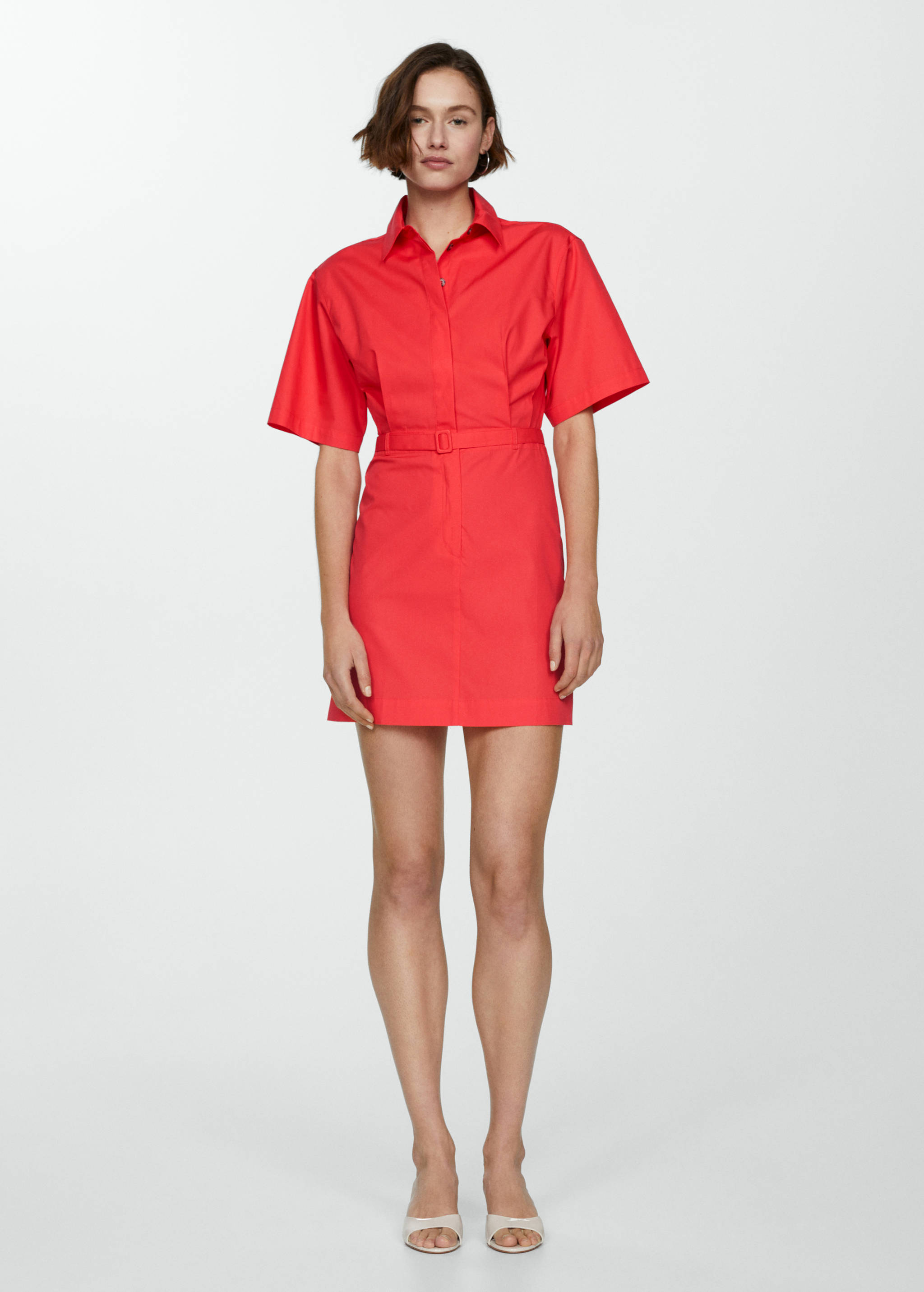 Belt shirt dress - General plane