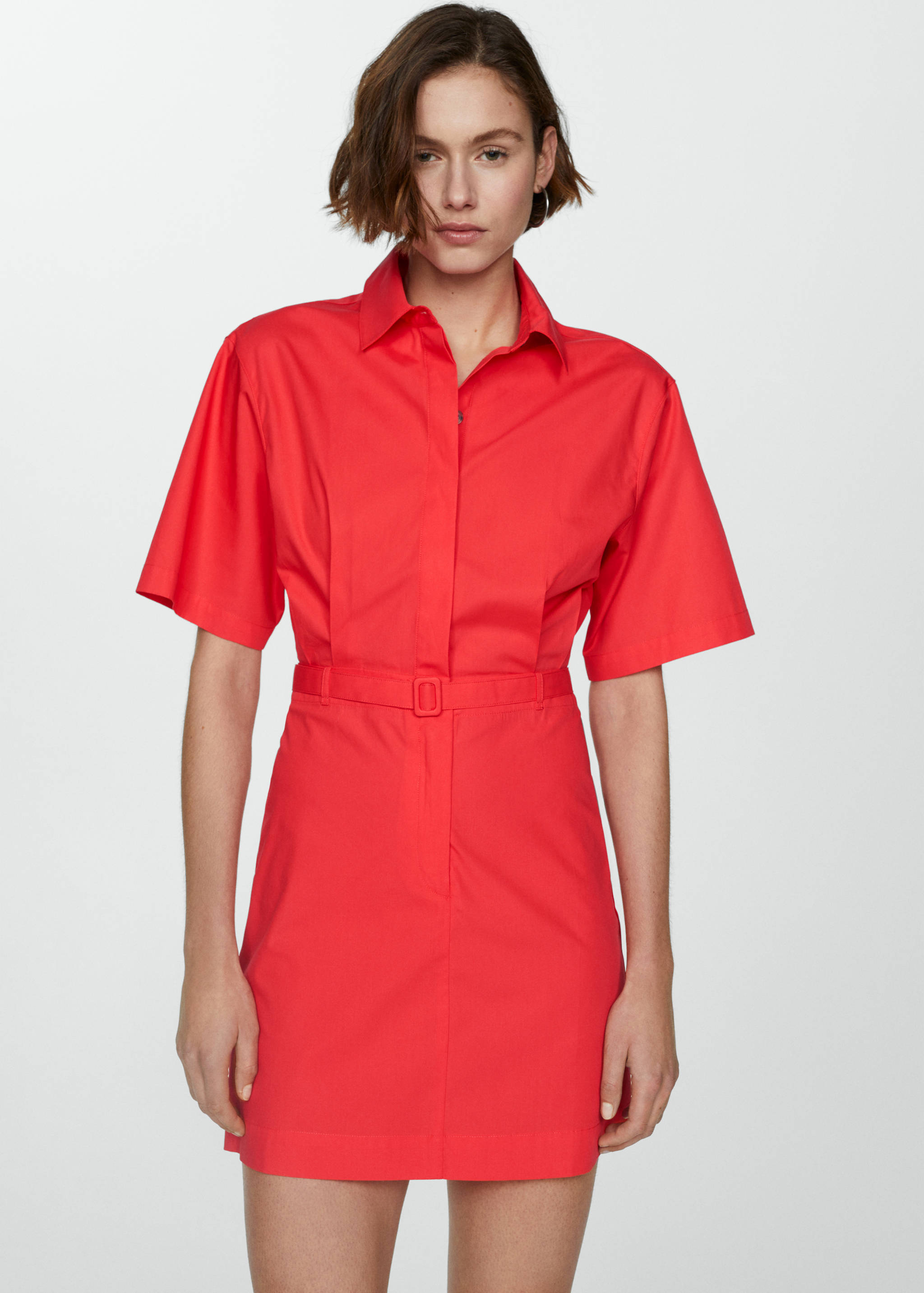 Belt shirt dress - Medium plane