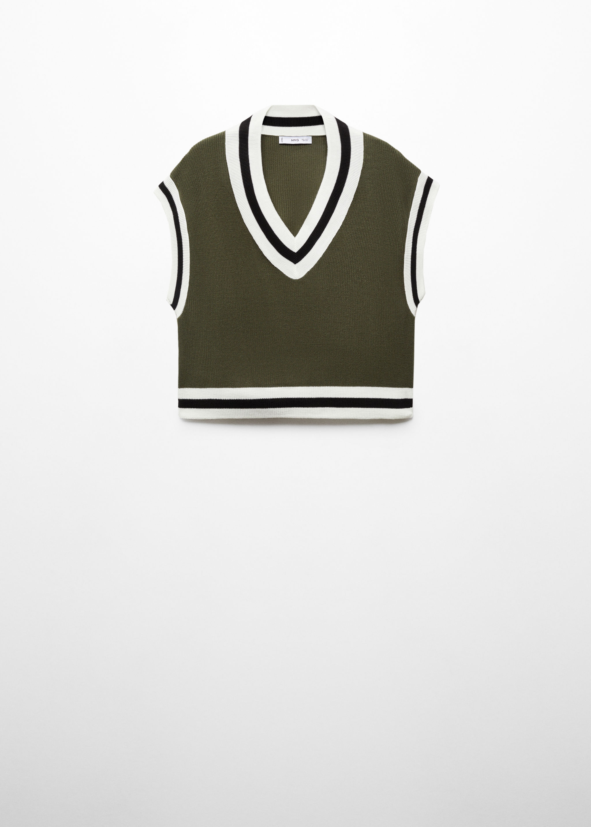 Contrast V-neck gilet - Article without model