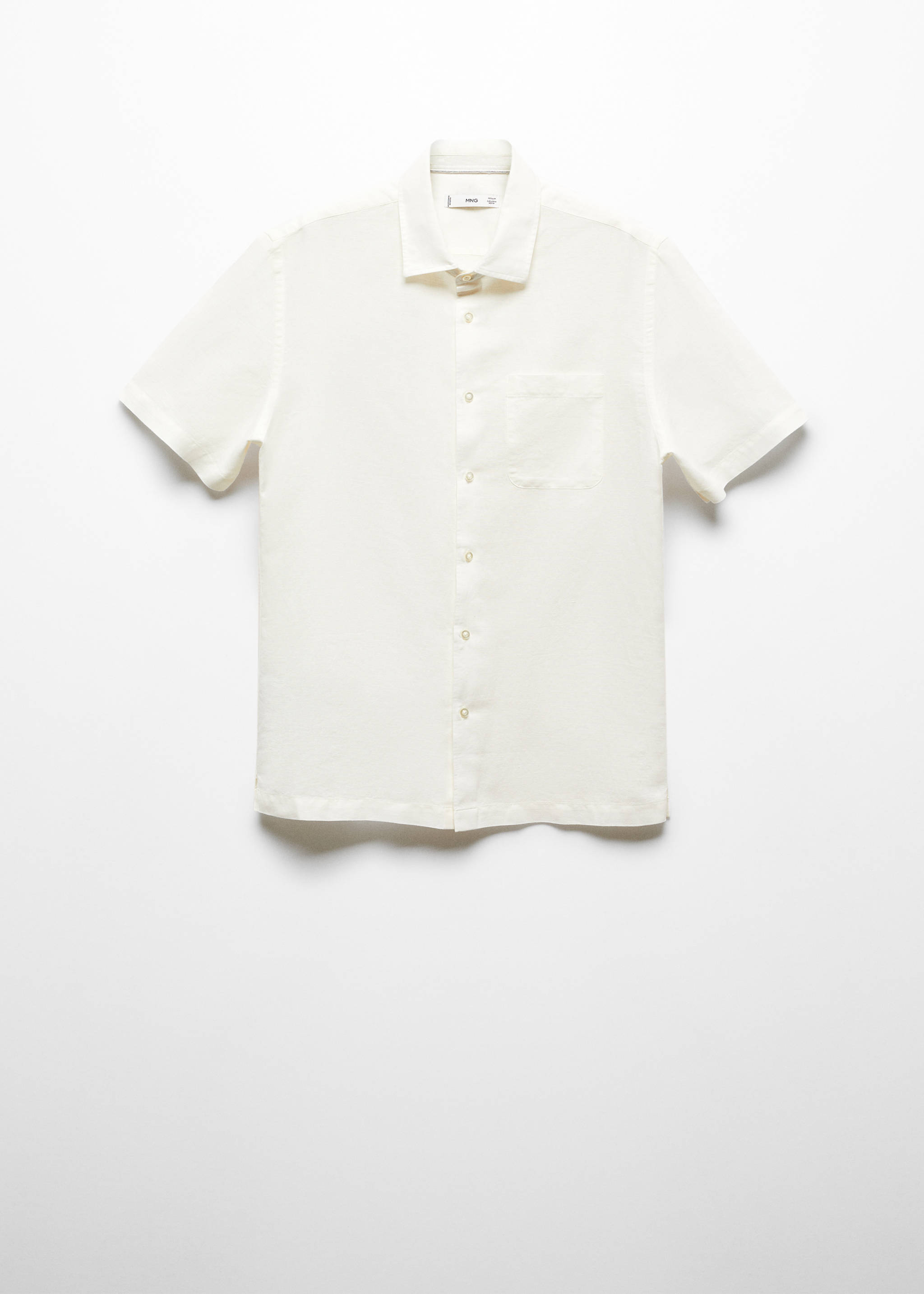 Regular-fit linen shirt with pocket - Article without model