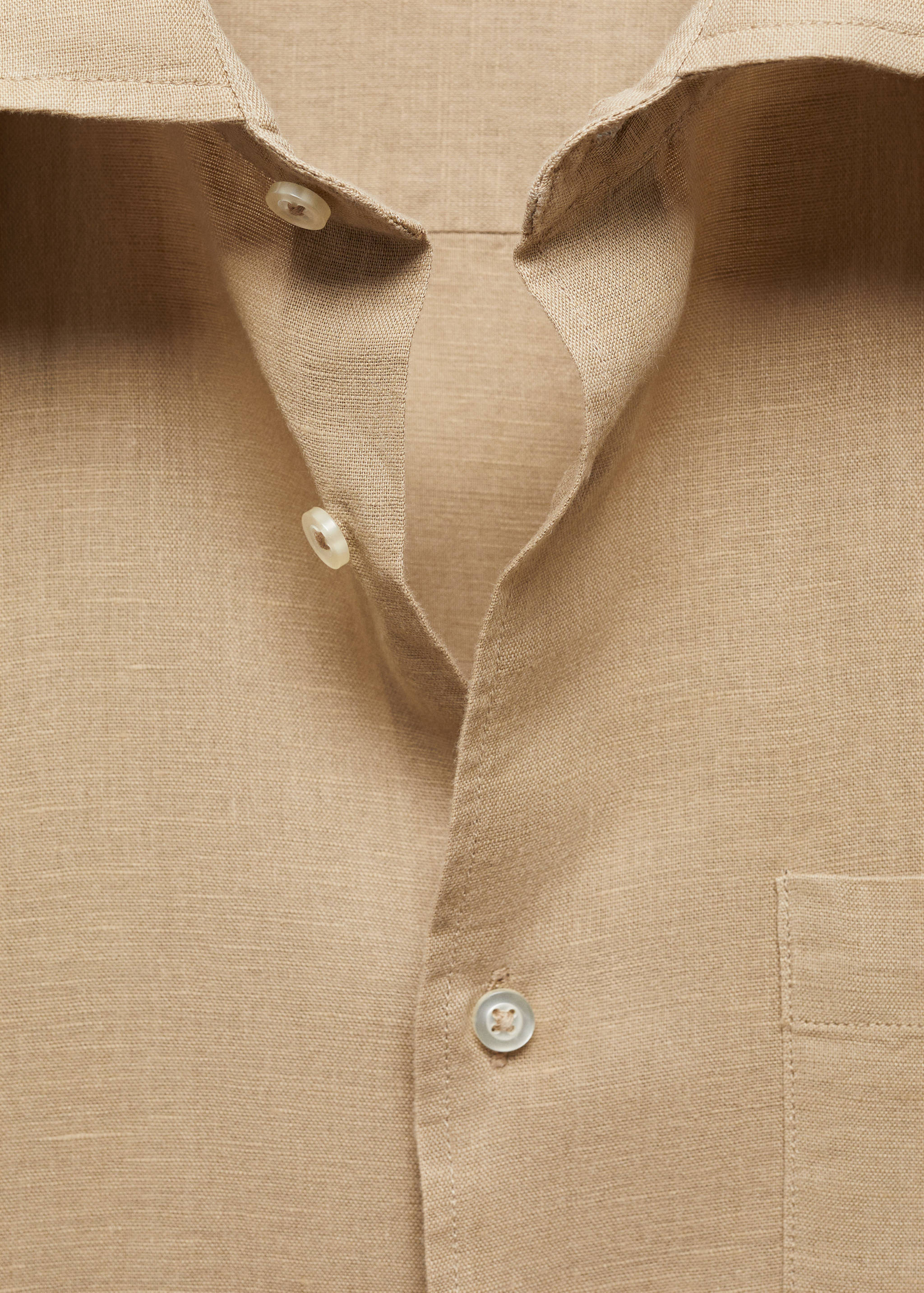 Regular-fit linen shirt with pocket - Details of the article 8