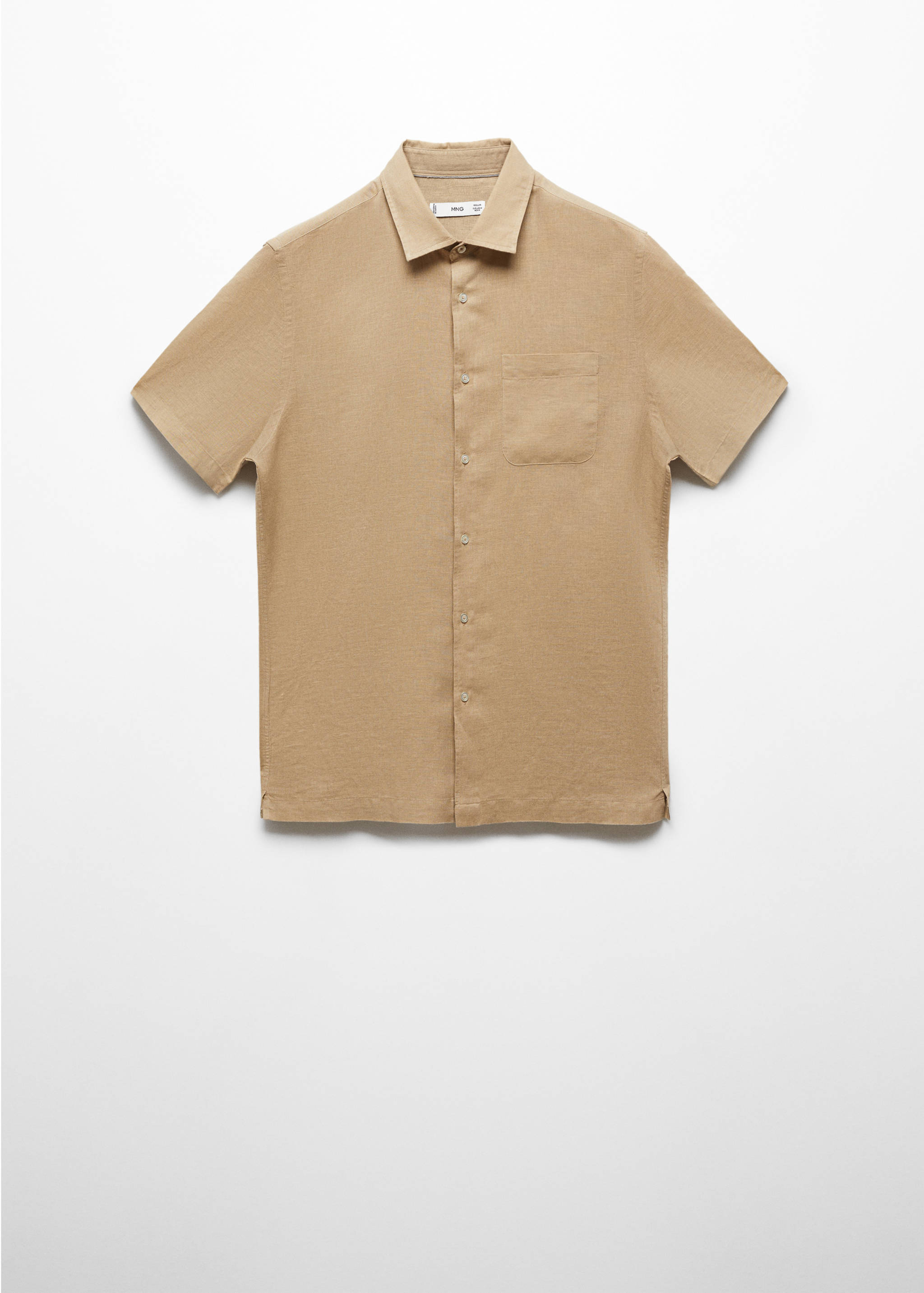 Regular-fit linen shirt with pocket - Article without model