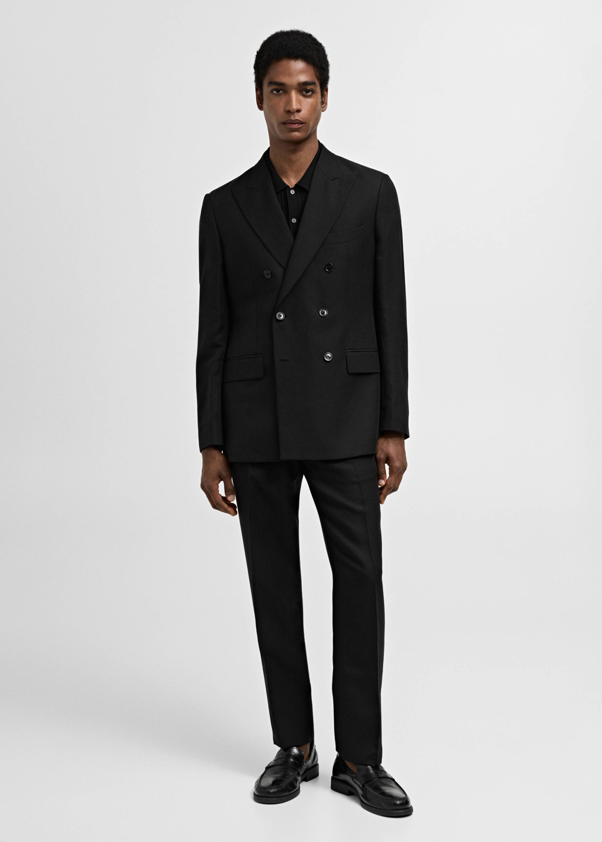 Linen lyocell suit trousers - General plane