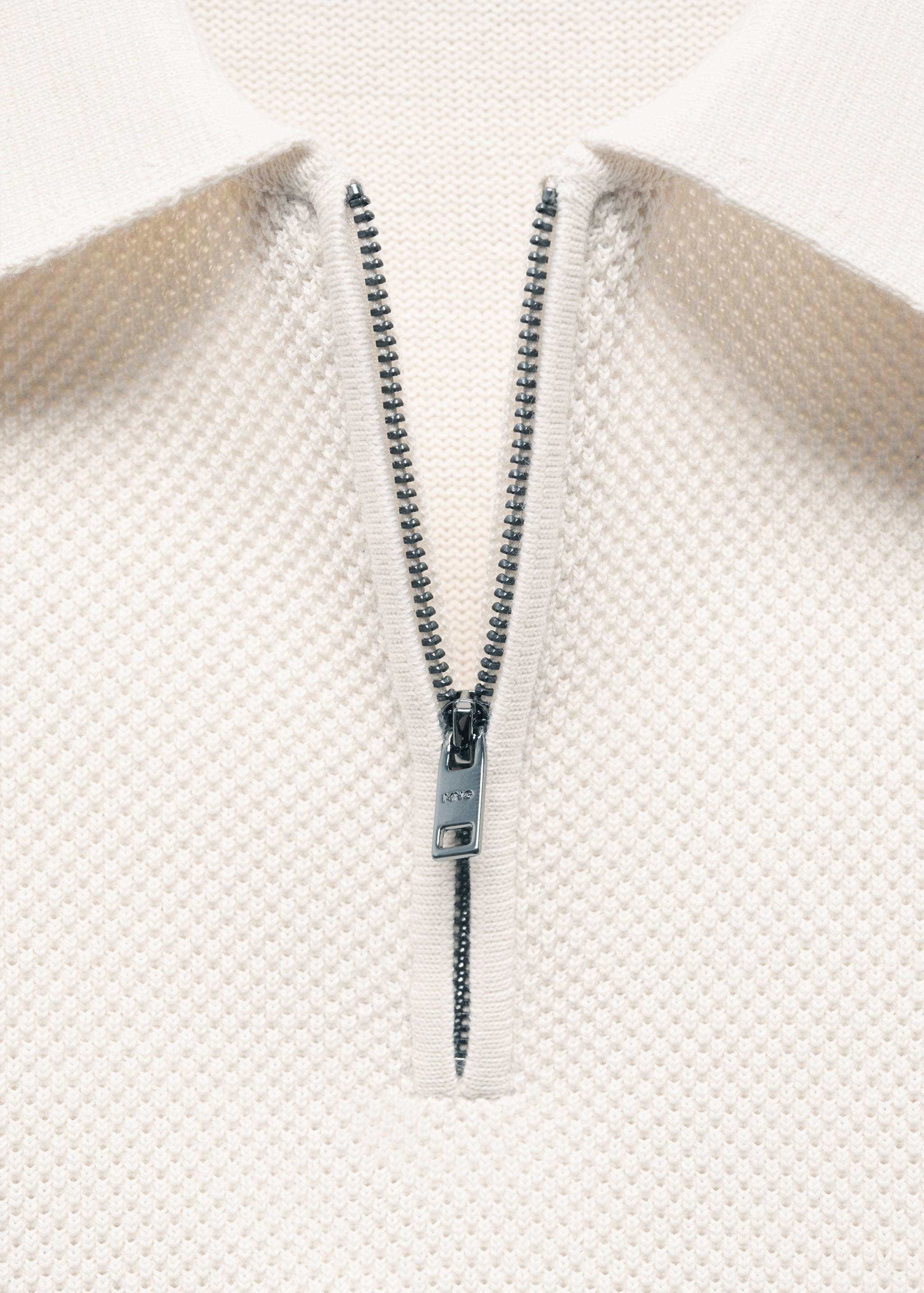 Cotton-knit polo shirt with zip - Details of the article 8