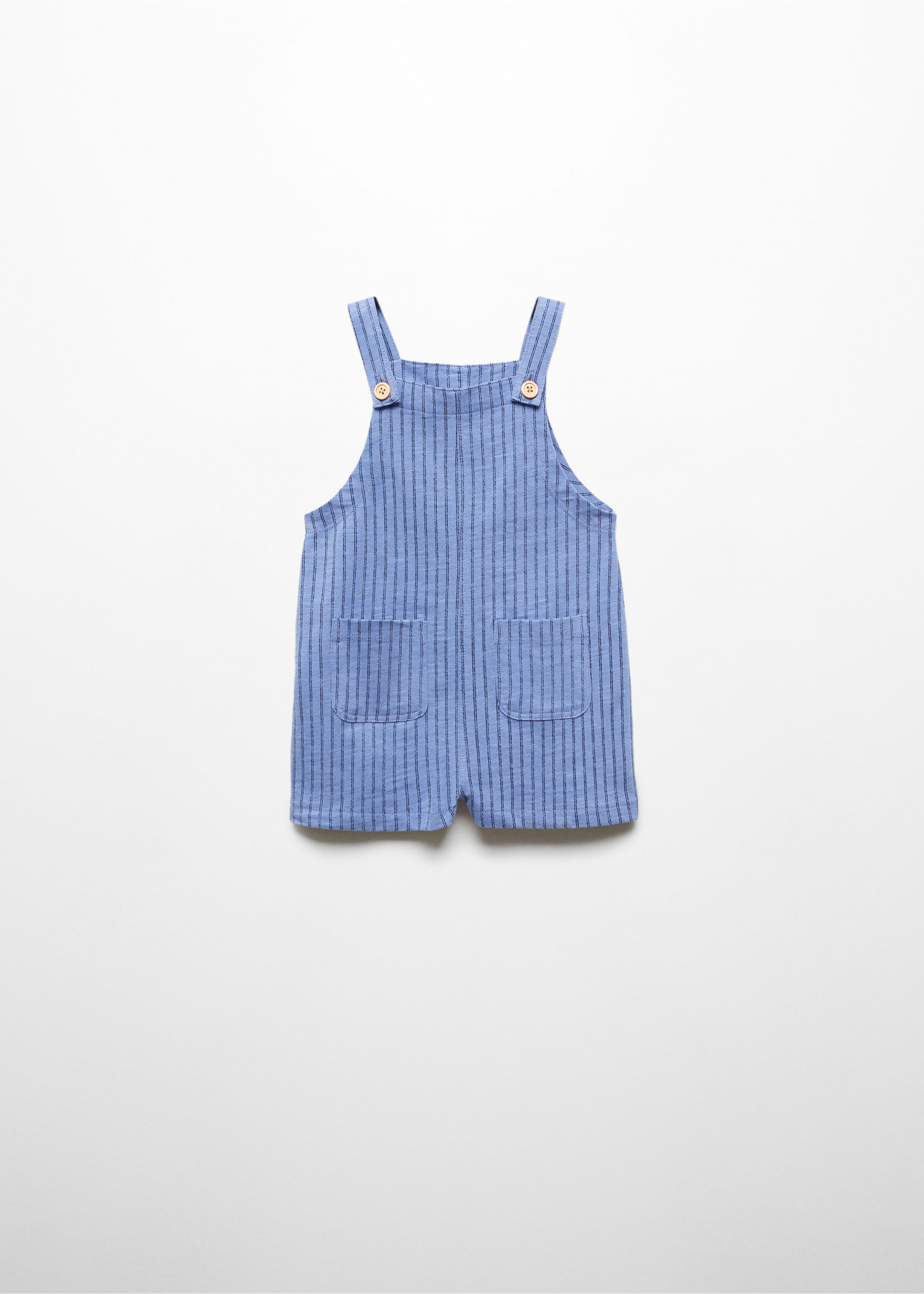 Striped cotton dungarees - Article without model