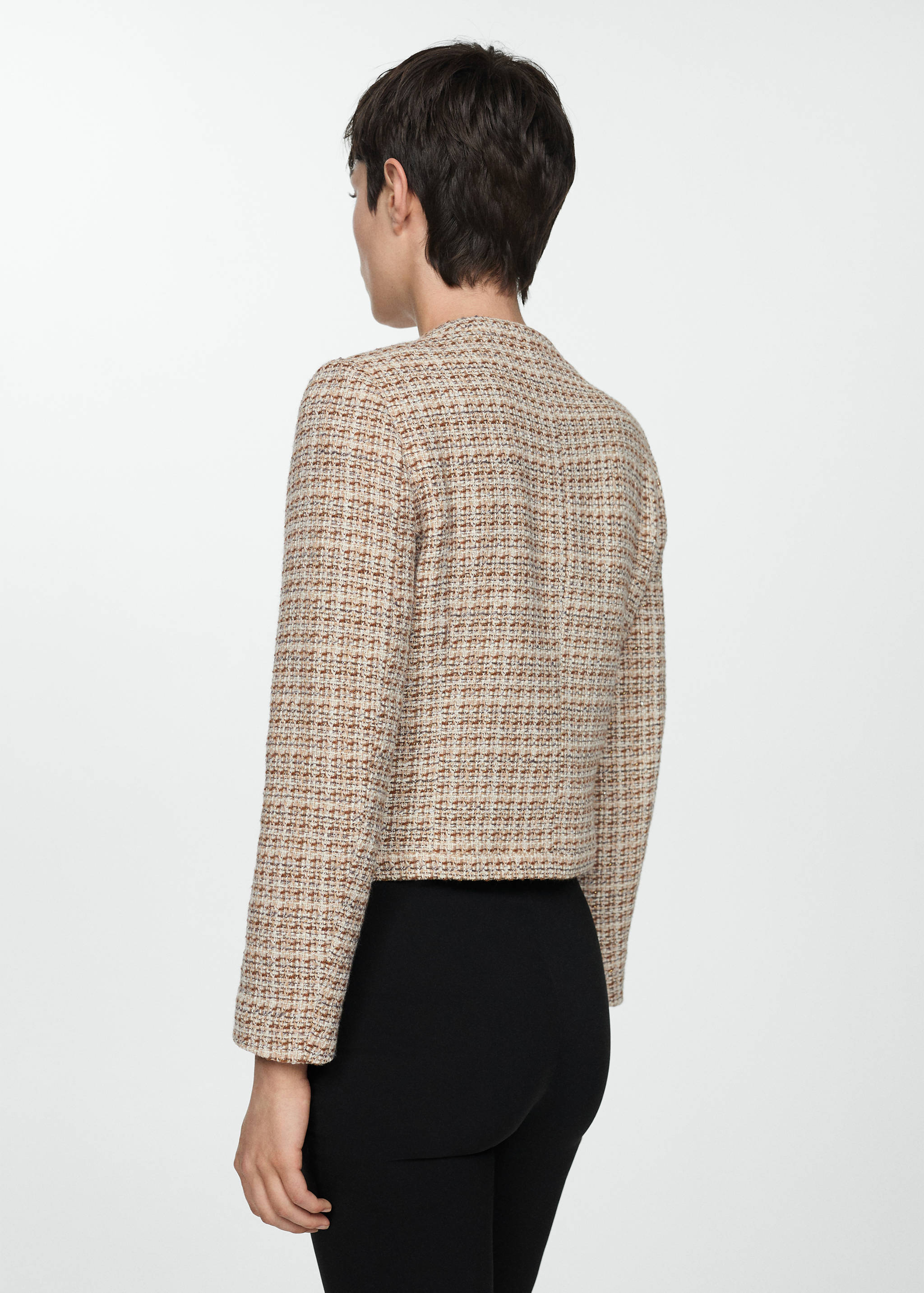 Tweed jacket with zip - Reverse of the article
