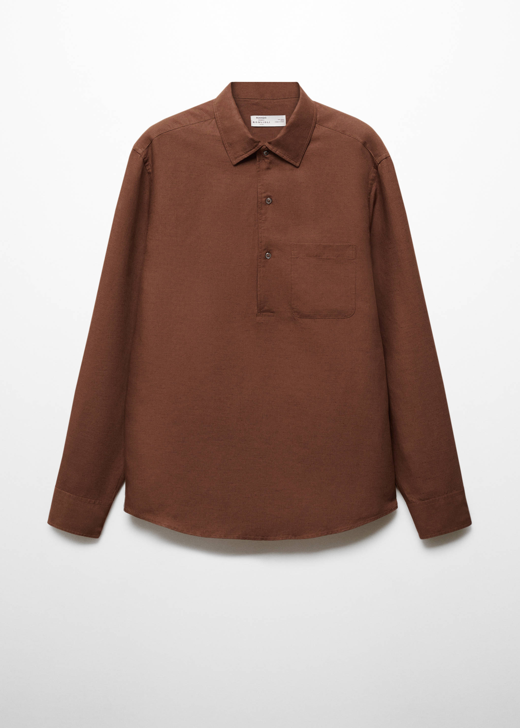 Skjorta slim fit tencel linne - Artikel utan modell