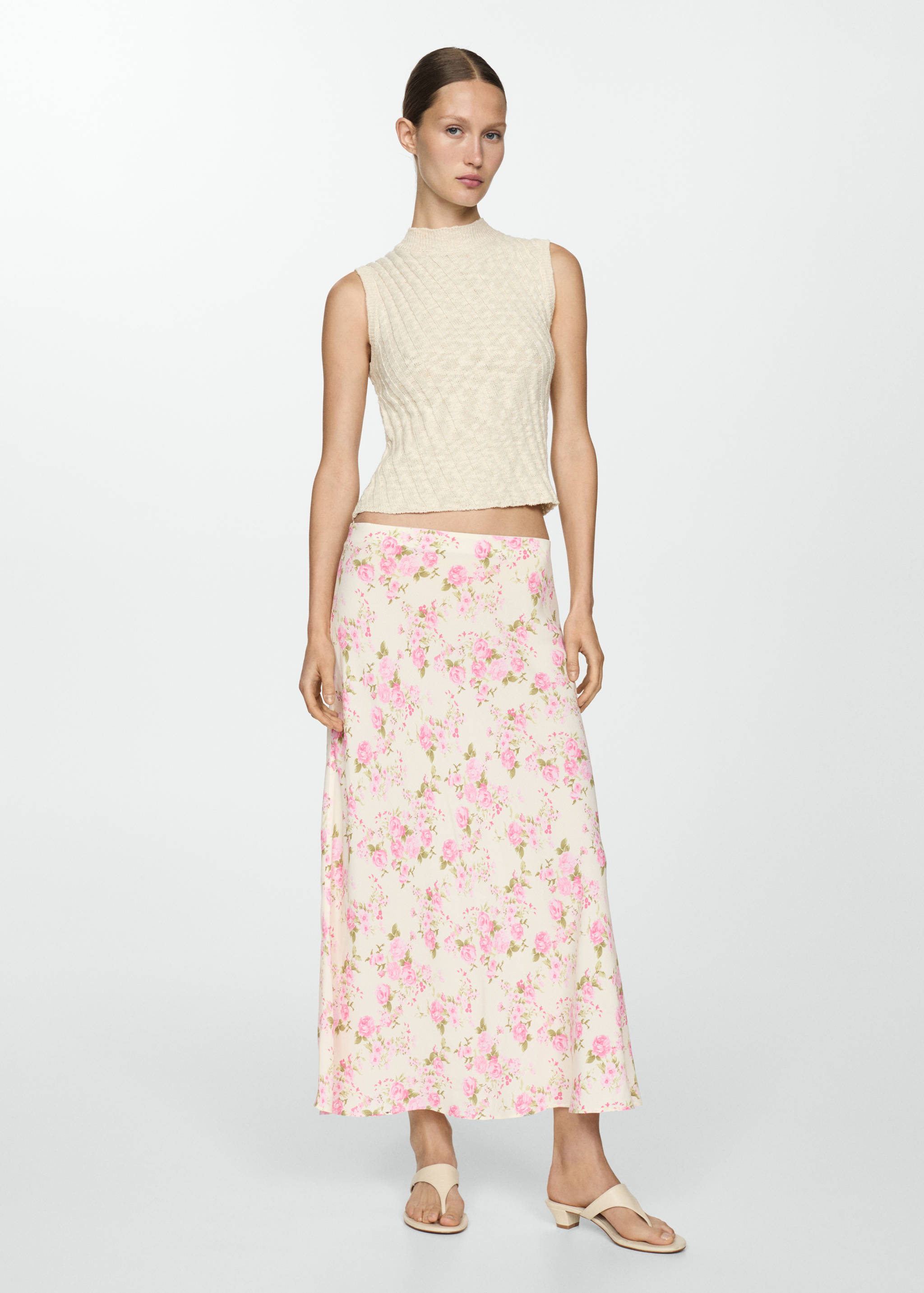 Floral long skirt - General plane