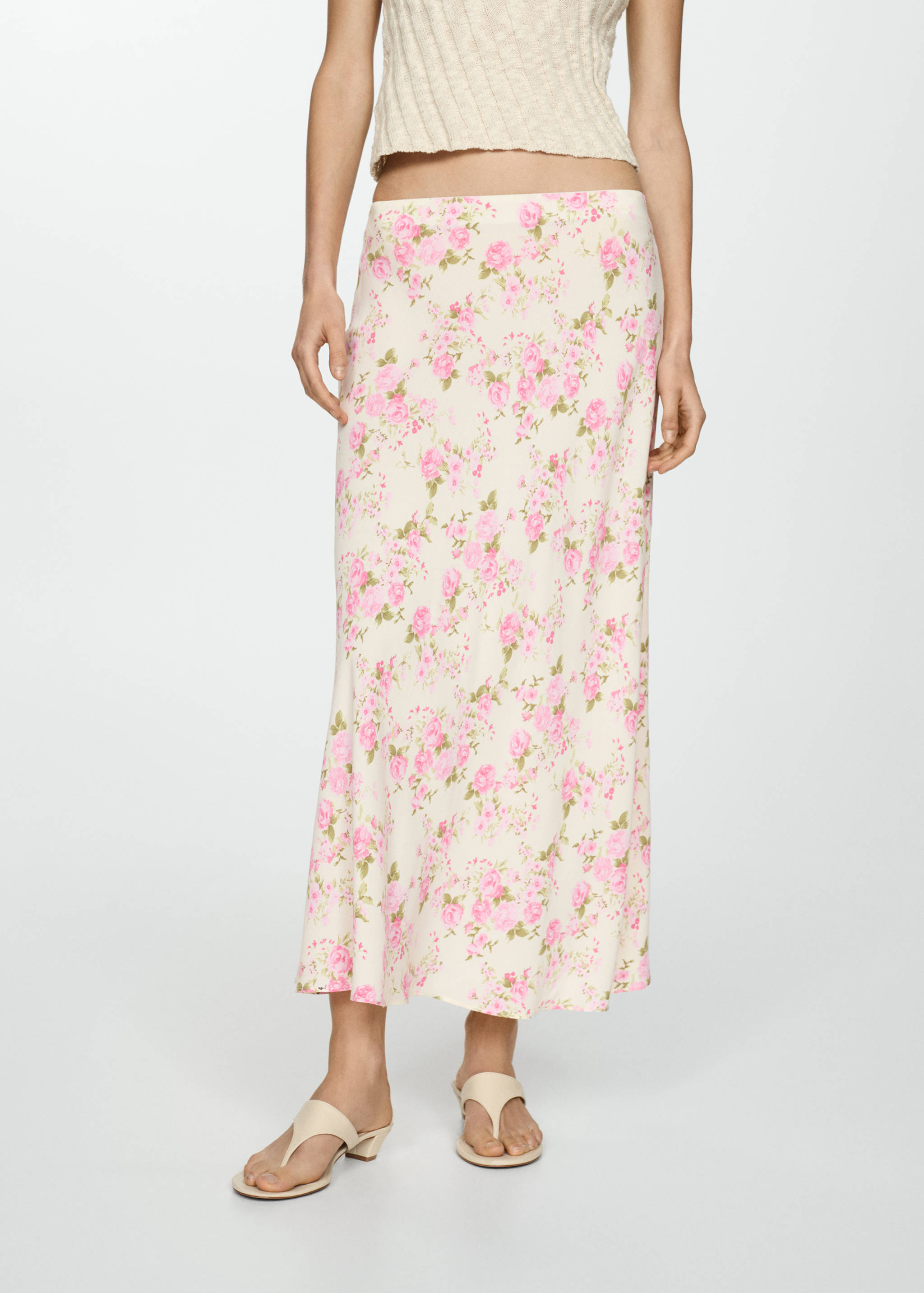 Floral long skirt - Medium plane