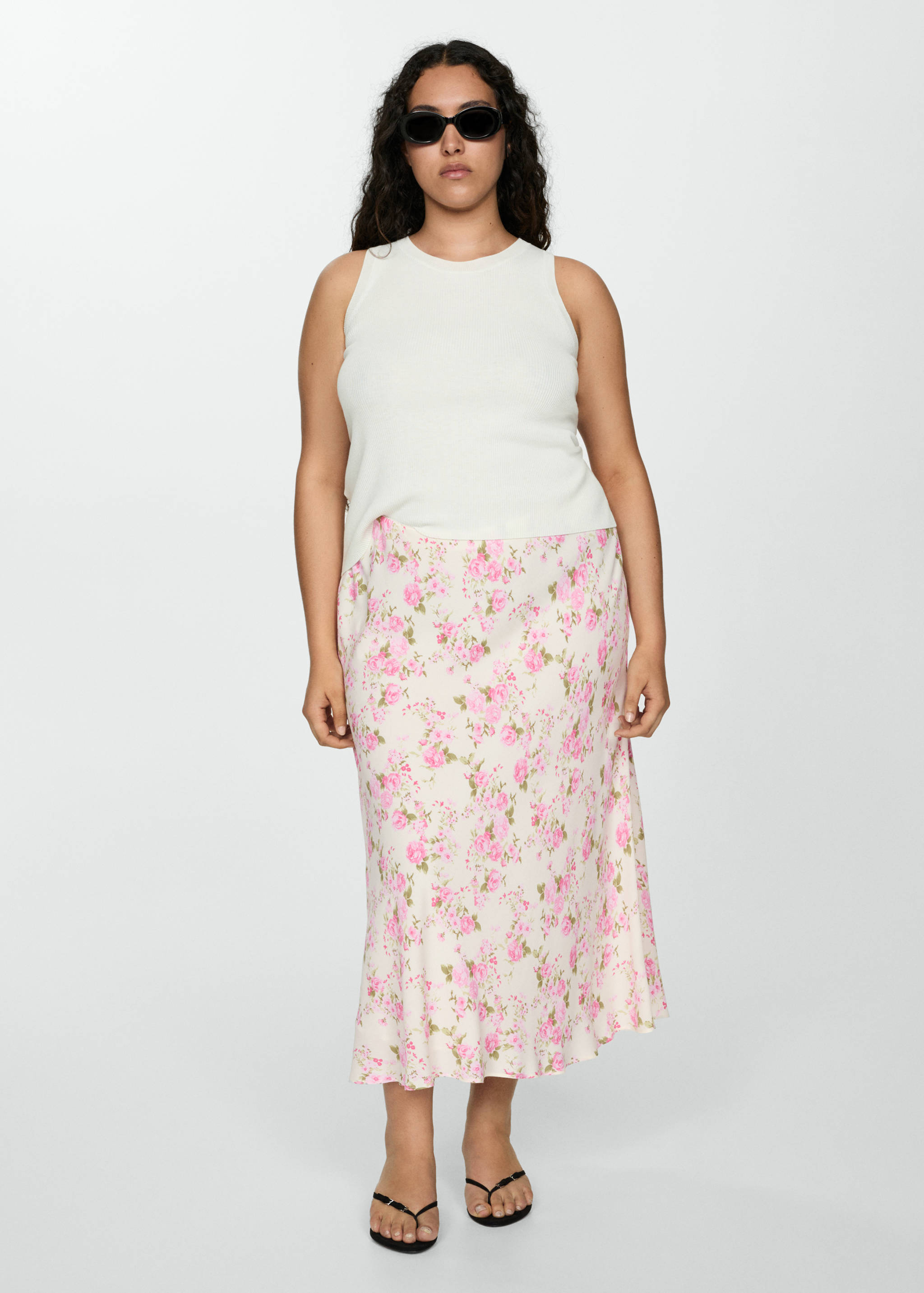 Floral long skirt - Details of the article 3
