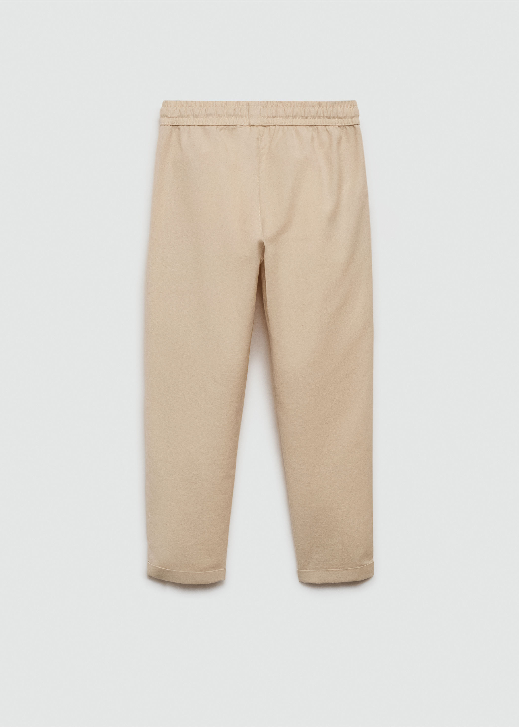 Linen-blend elastic waist trousers - Reverse of the article