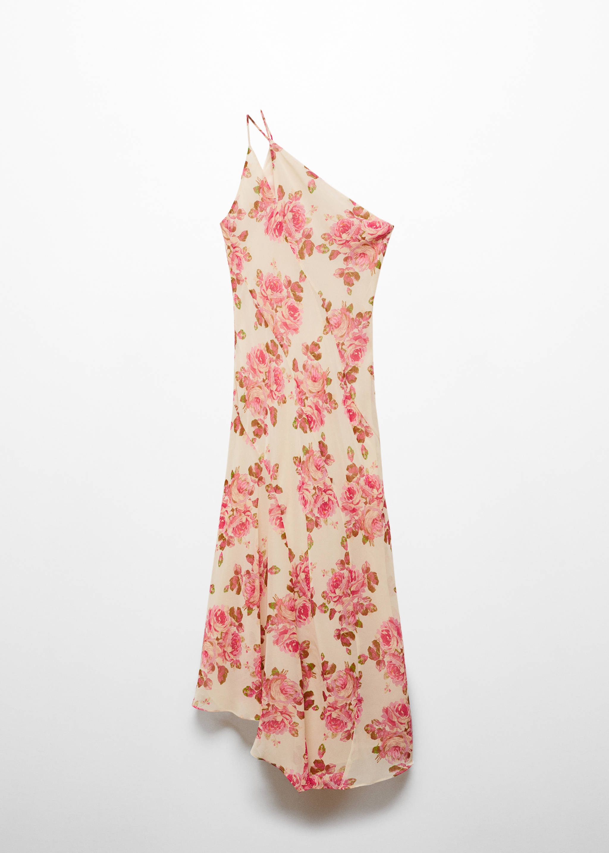 Asymmetrisches Kleid mit Blumenmuster - Artikel ohne Model