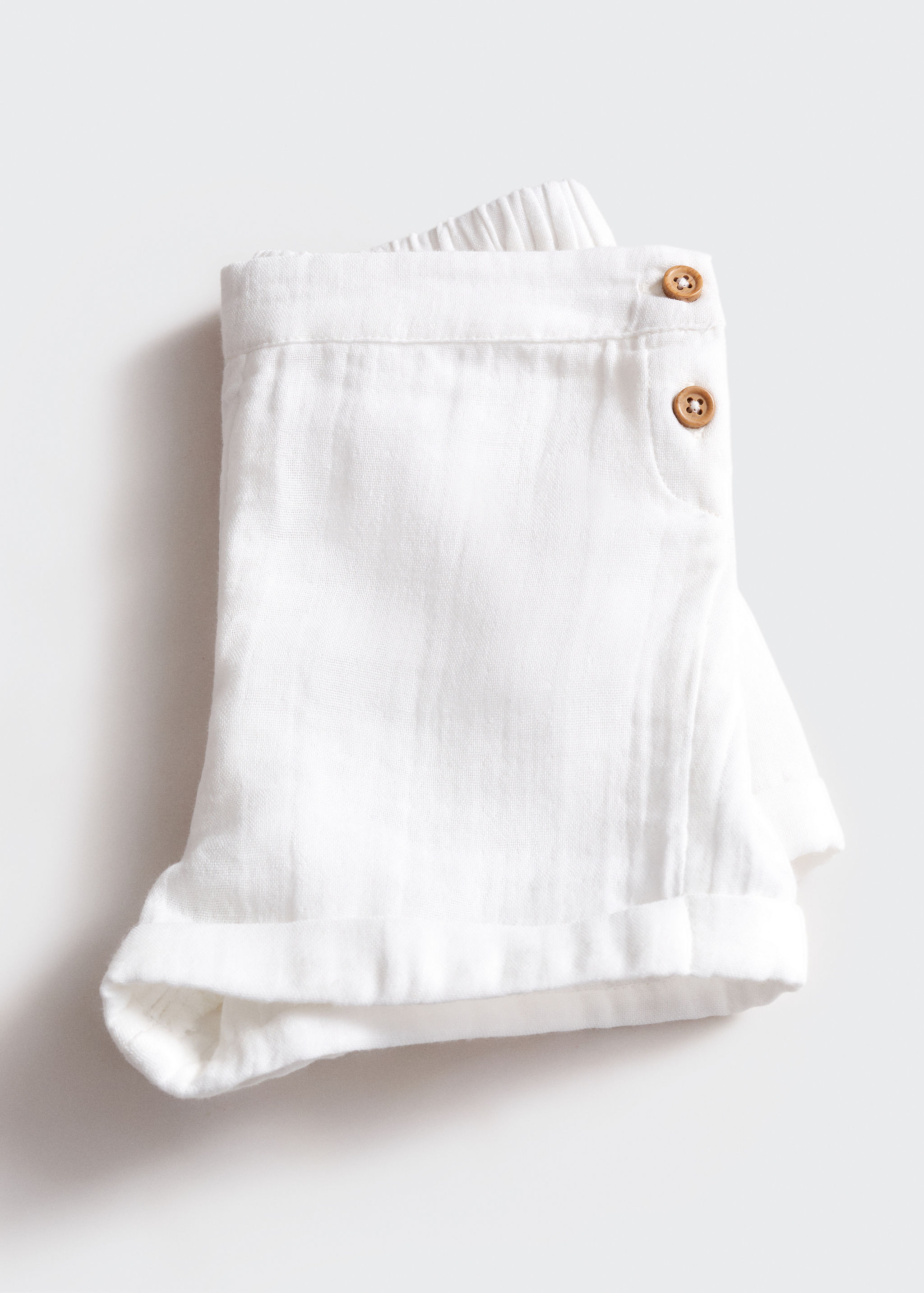 Cotton shorts with elastic waist - Details of the article 8