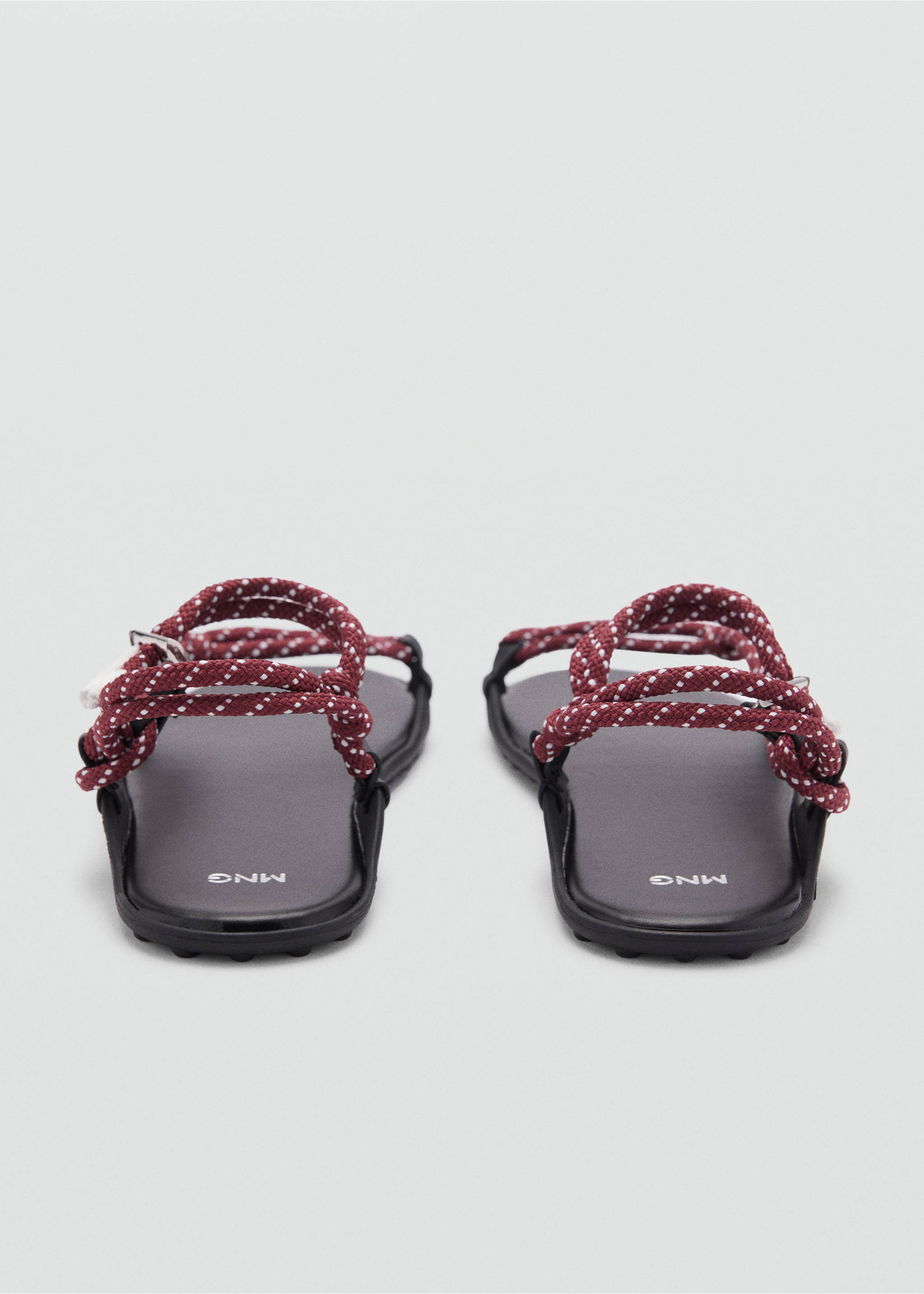 Sandales cordon combiné - Détail de l'article 2, Bordeaux. Ref: 67088278-00.