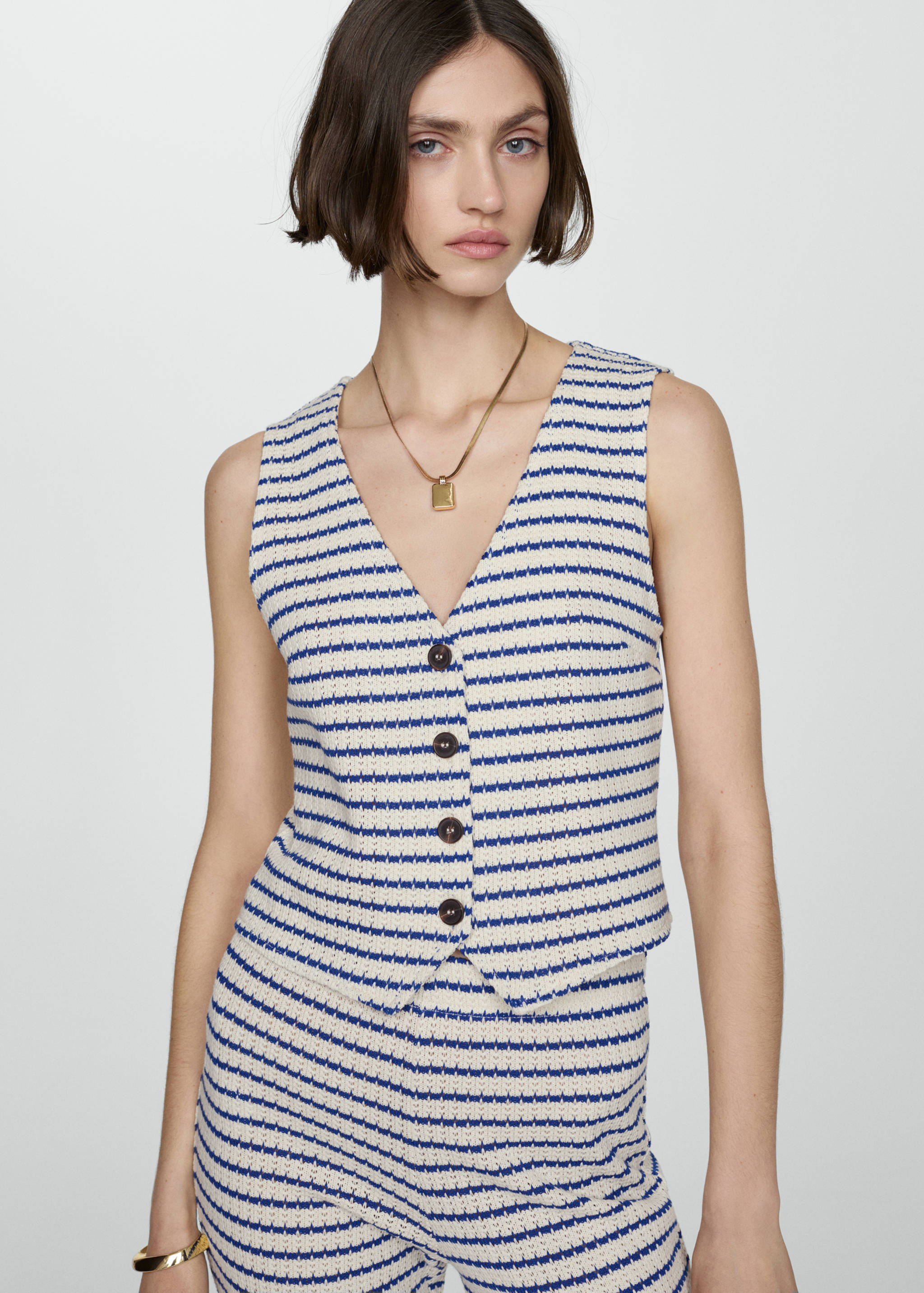 Top crochet rayas - Plano medio