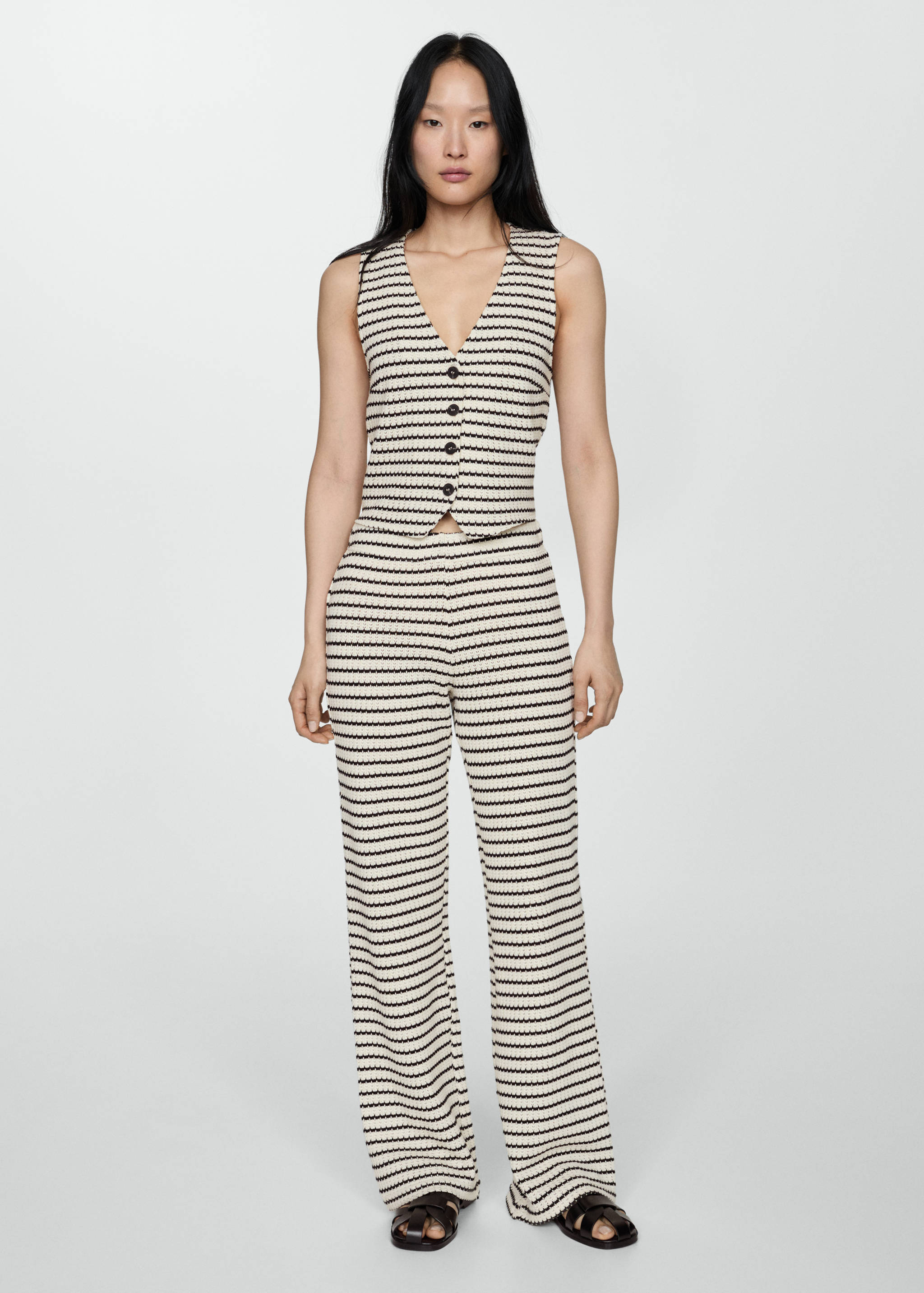 Top crochet rayas - Plano general