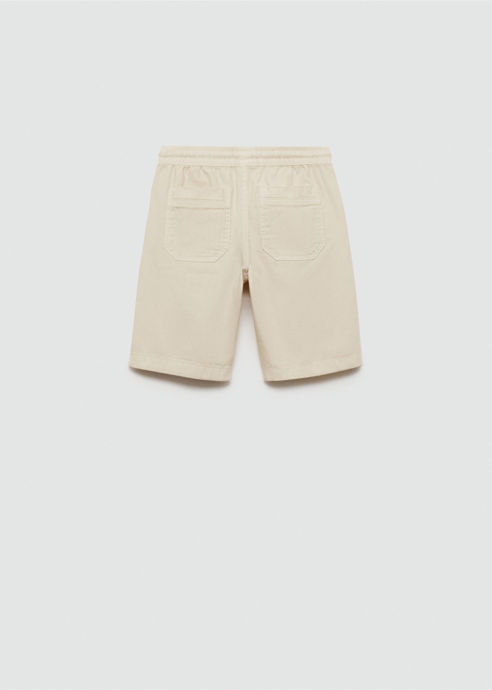 Elastic waist Bermuda shorts - Reverse of the article, Sand. Ref: 67088651-00.