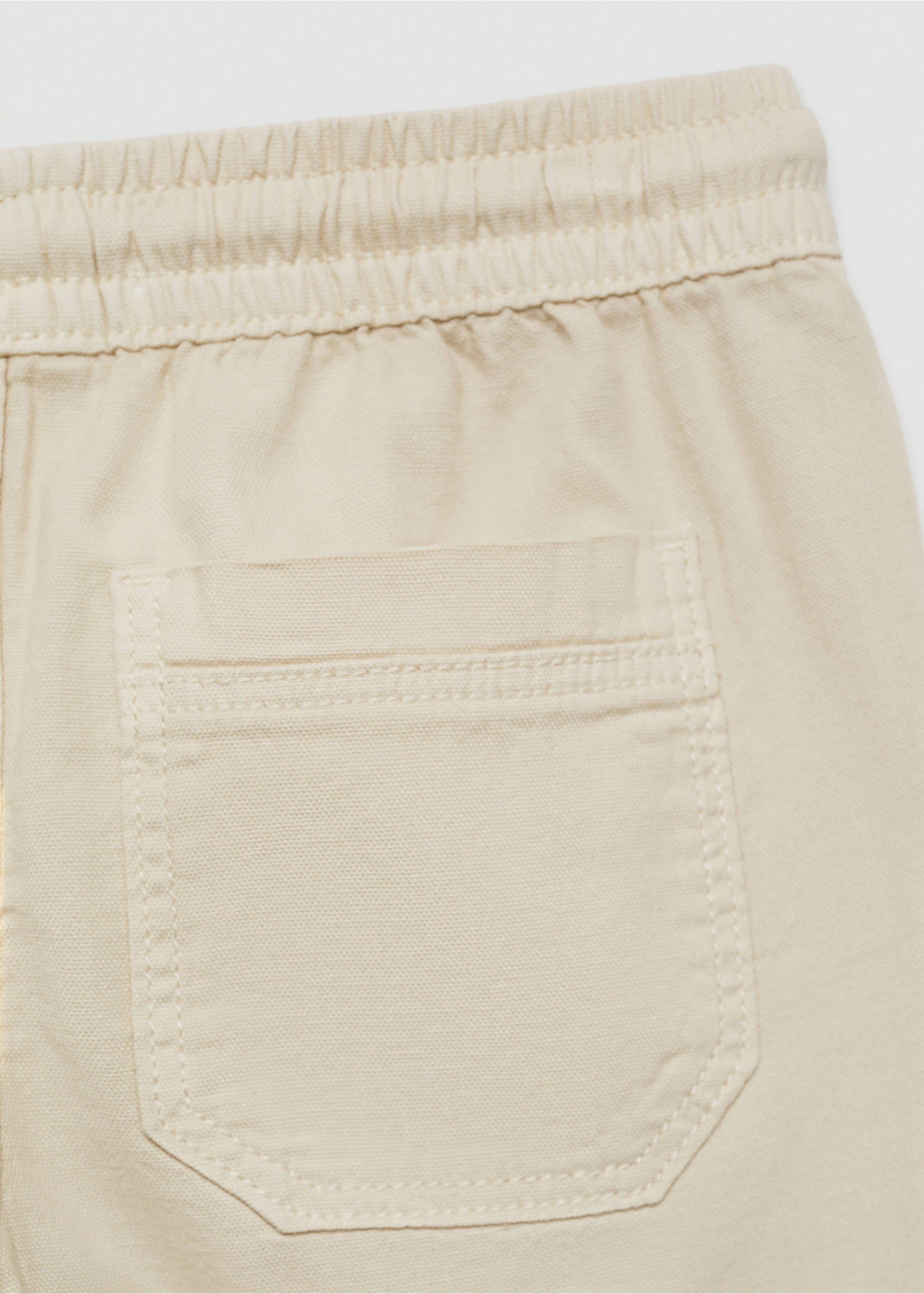 Elastic waist Bermuda shorts - Details of the article 0, Sand. Ref: 67088651-00.