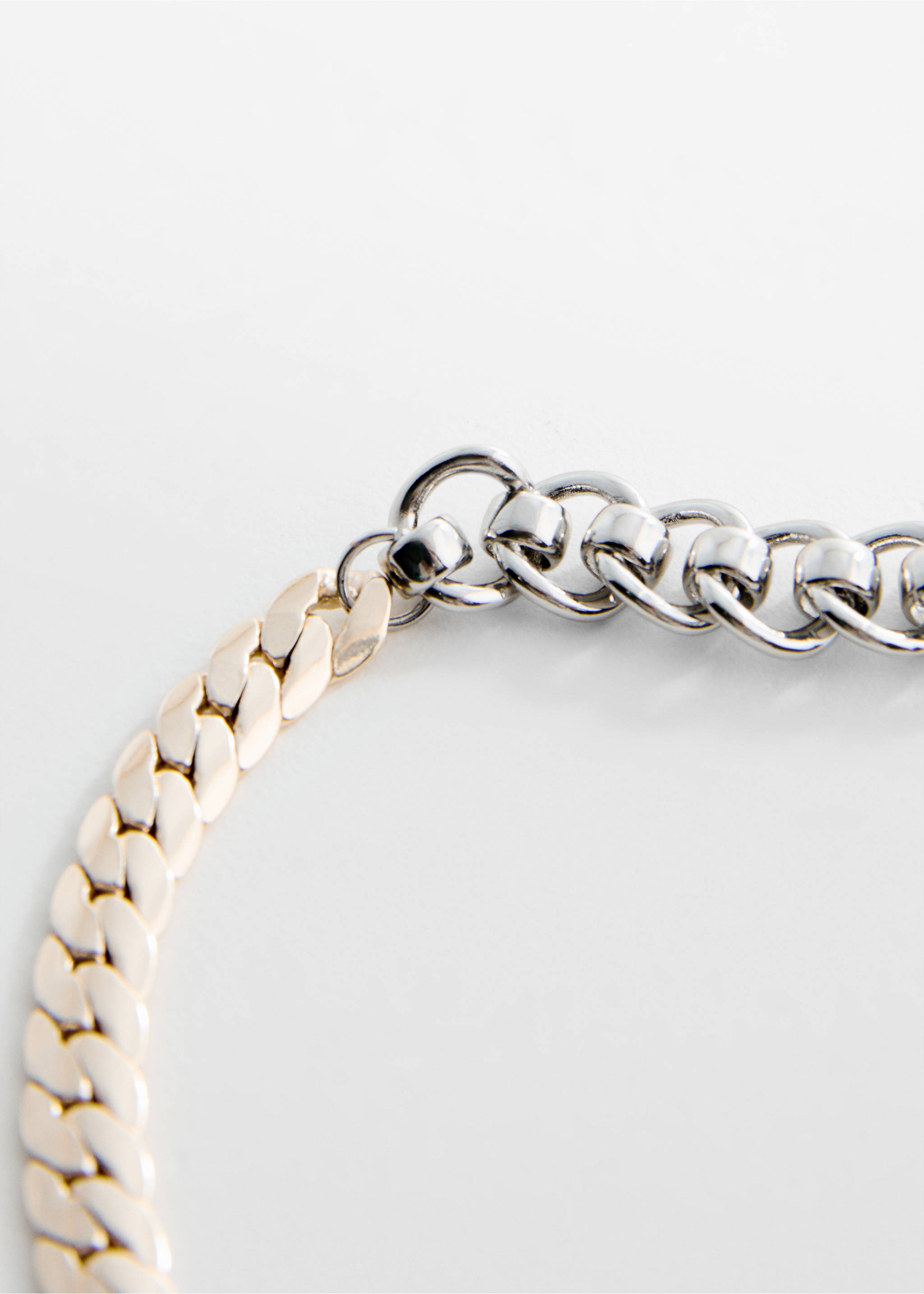 Combined chain bracelet - Medium plane, Gold. Ref: 67088653-00.