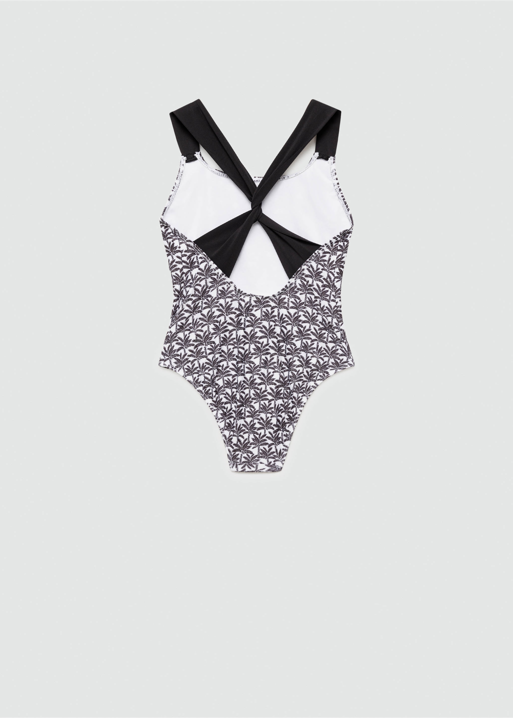 Domborodó pálmafamintás fürdőruha - A cikk hátulja, Fekete. Ref: 67088658-00.