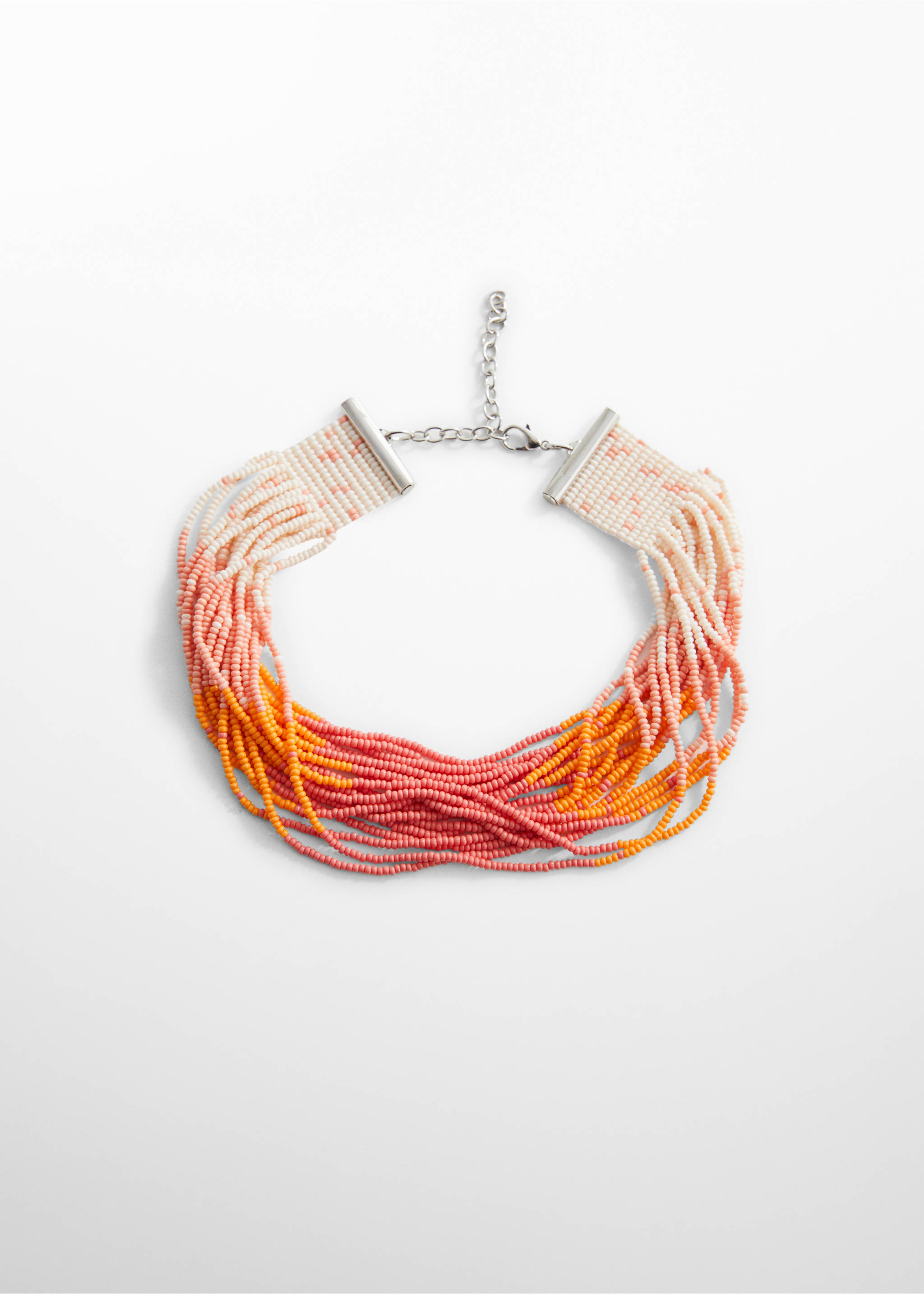 Choker with beads - Article without model, Salmon. Ref: 67089053-00.