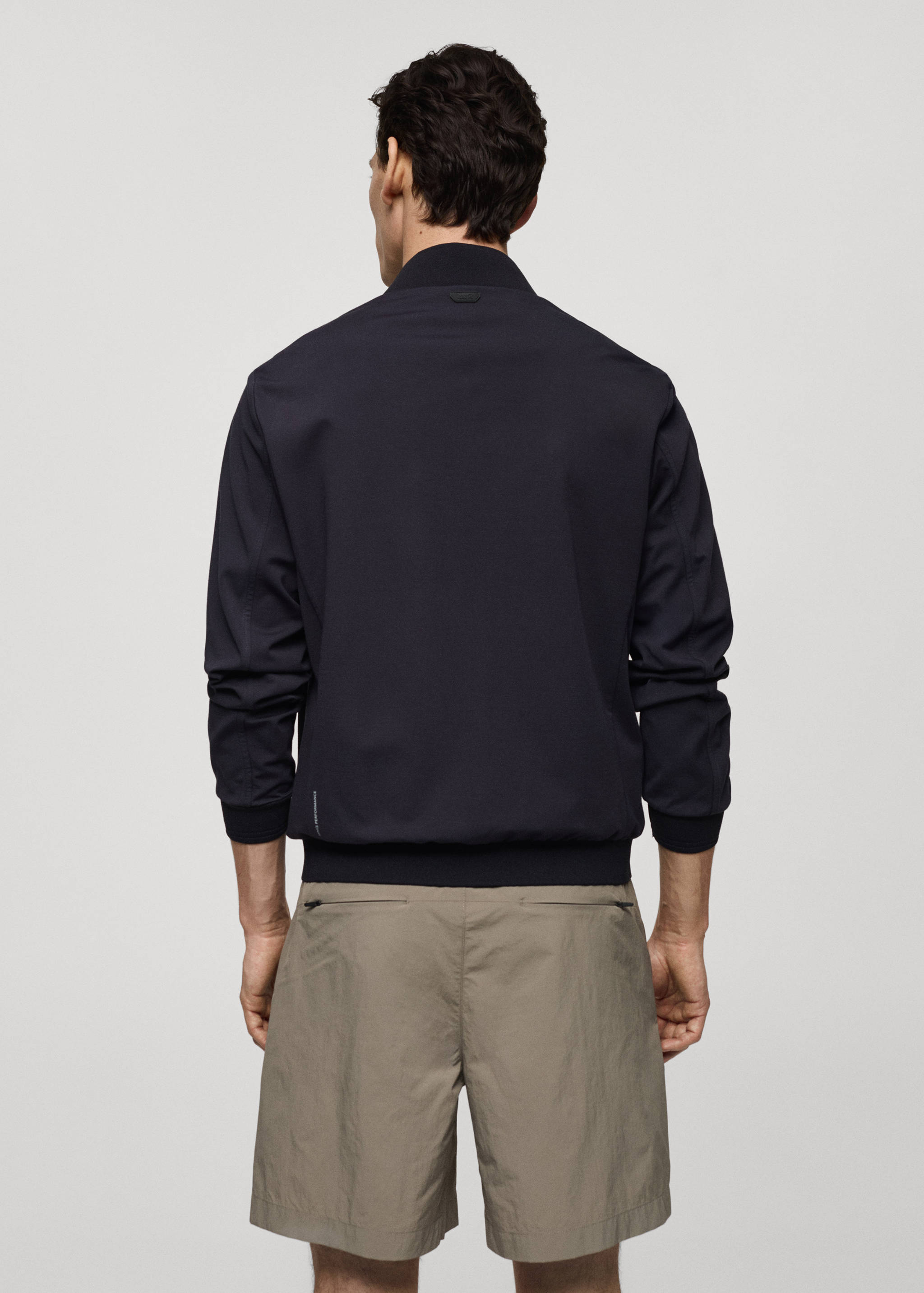 Water-repellent bomber jacket - Reverse of the article