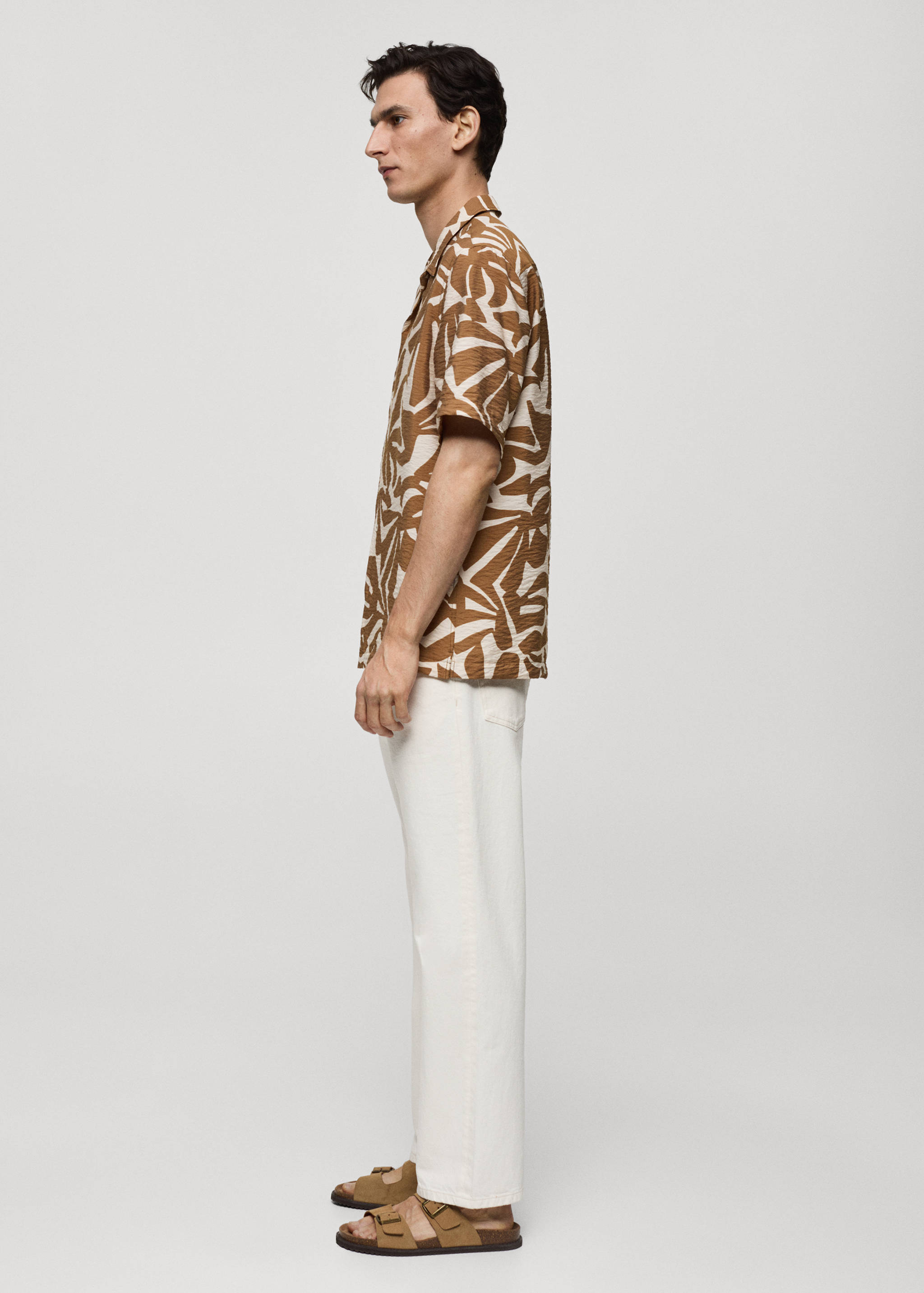 Camisa regular fit estampada textura - Detalle del artículo 2