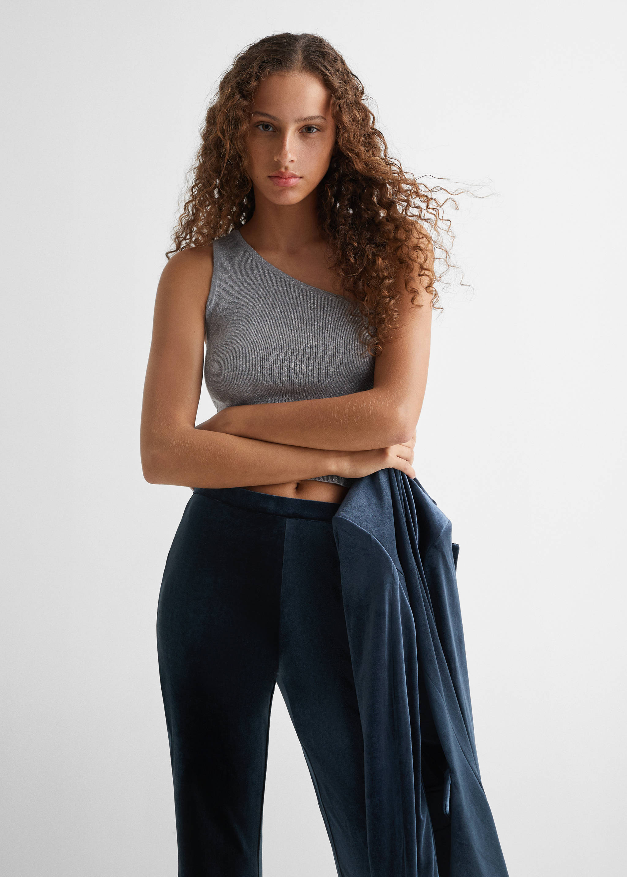 Gerade Samthose - Mittlere Ansicht