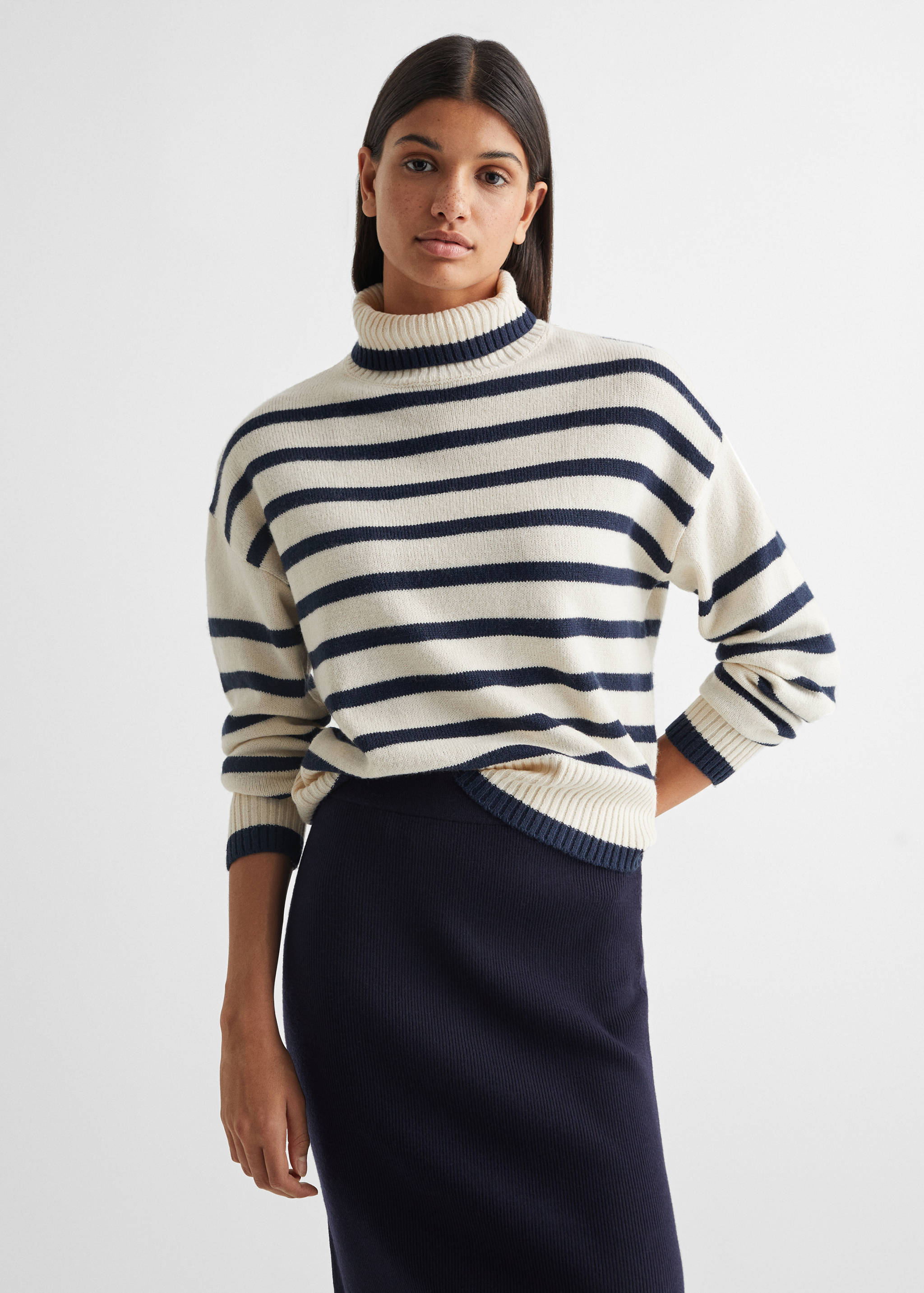 Slit knitted skirt - Medium plane