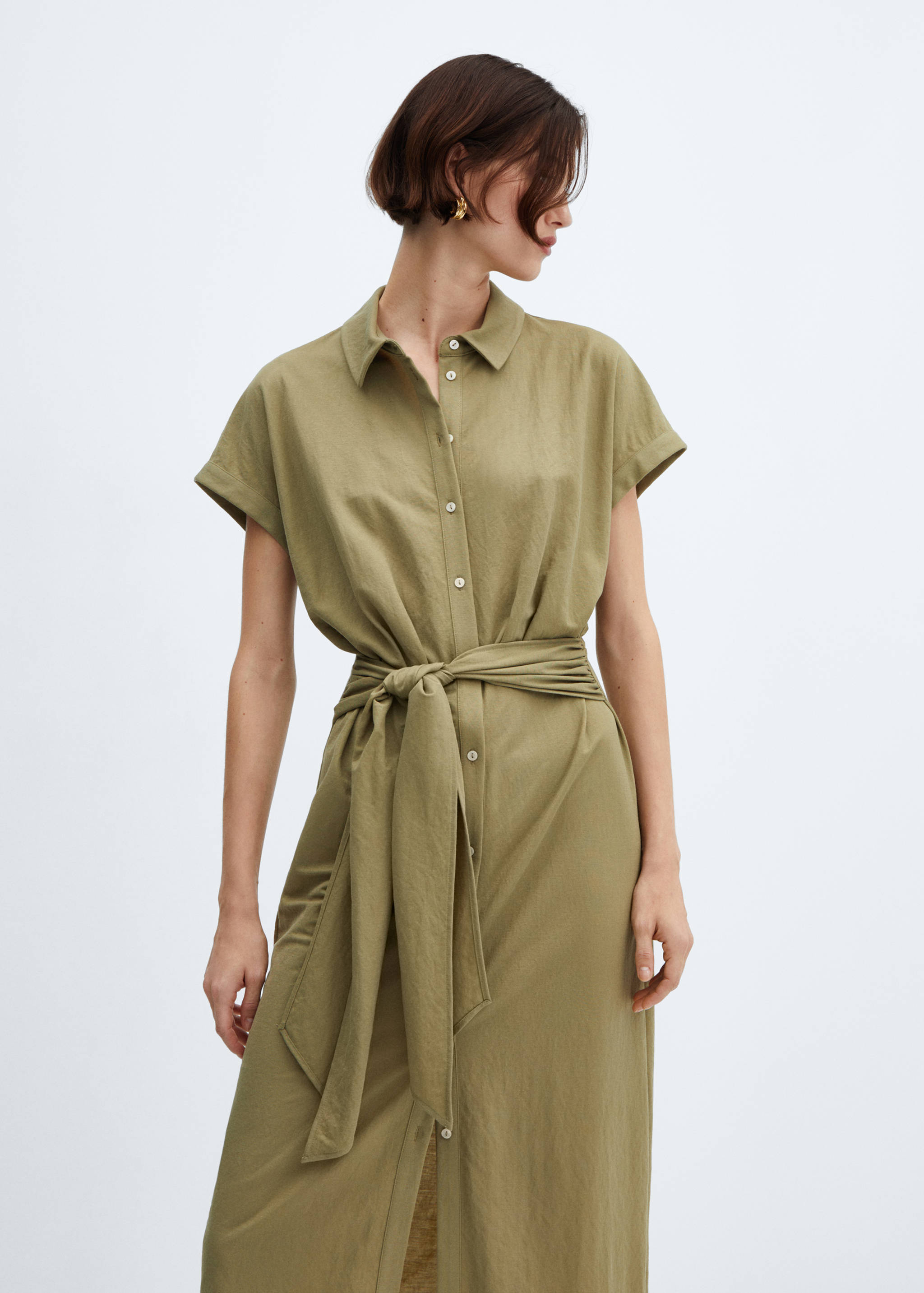 Bow shirt dress - Medium plane
