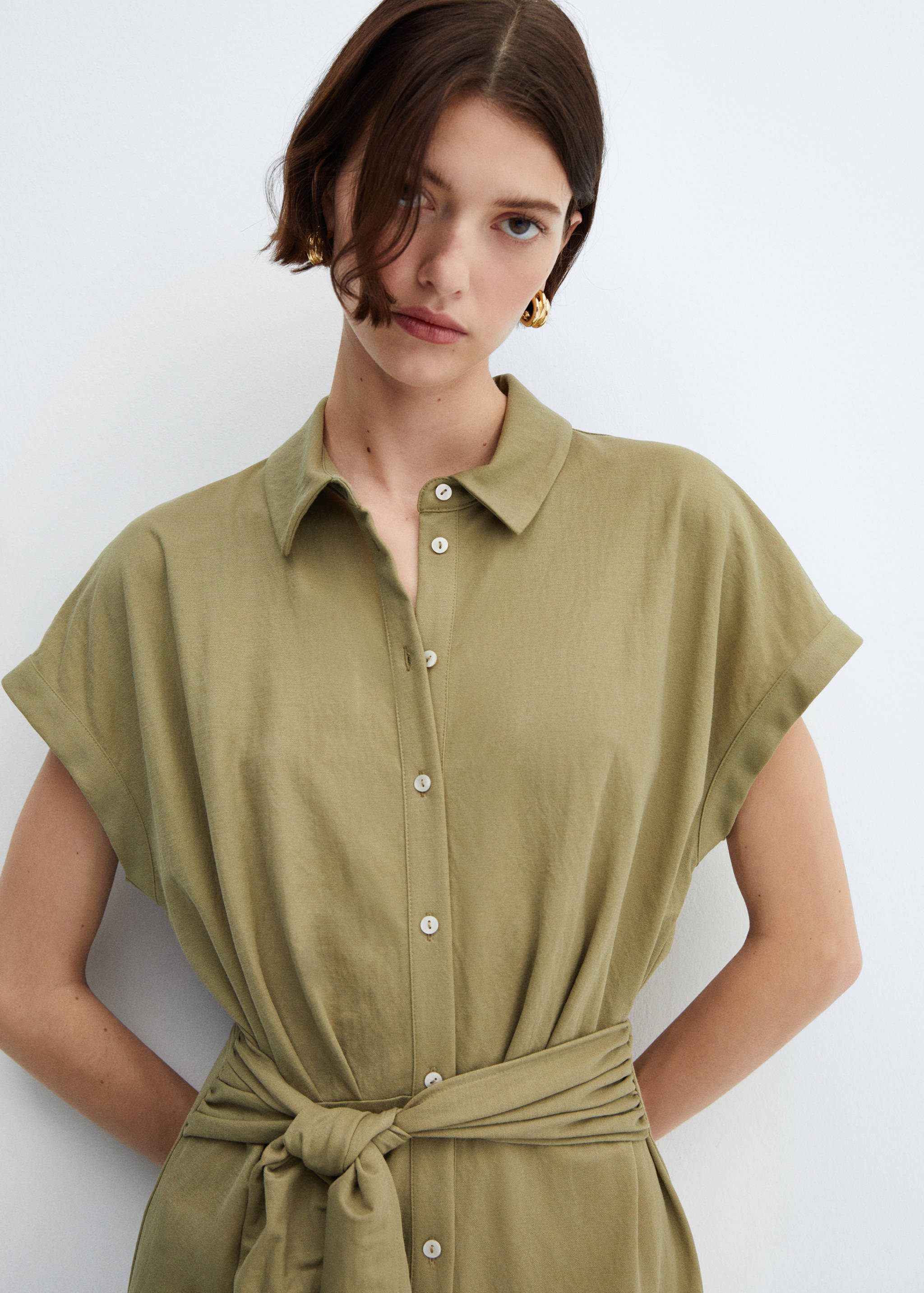Bow shirt dress - Details of the article 1