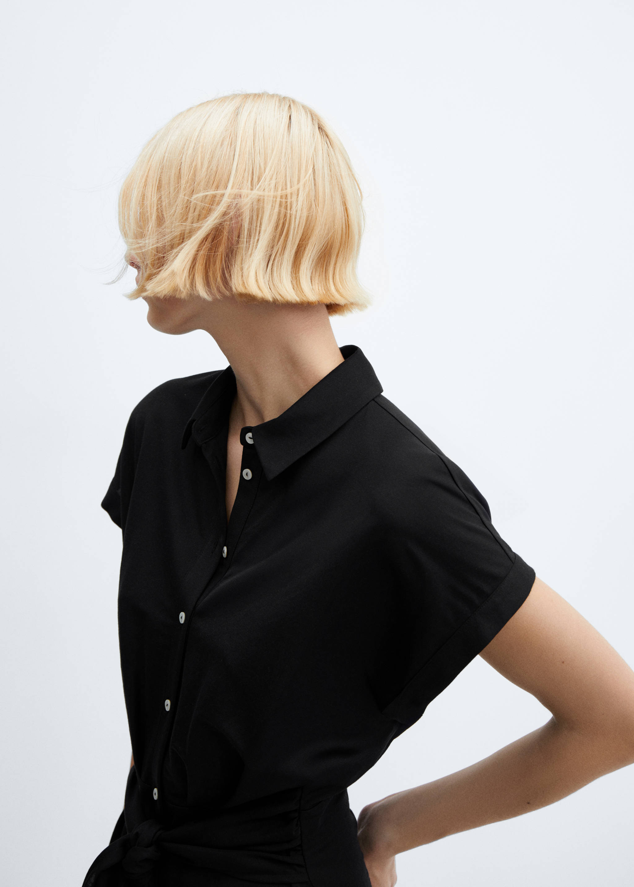 Bow shirt dress - Details of the article 1