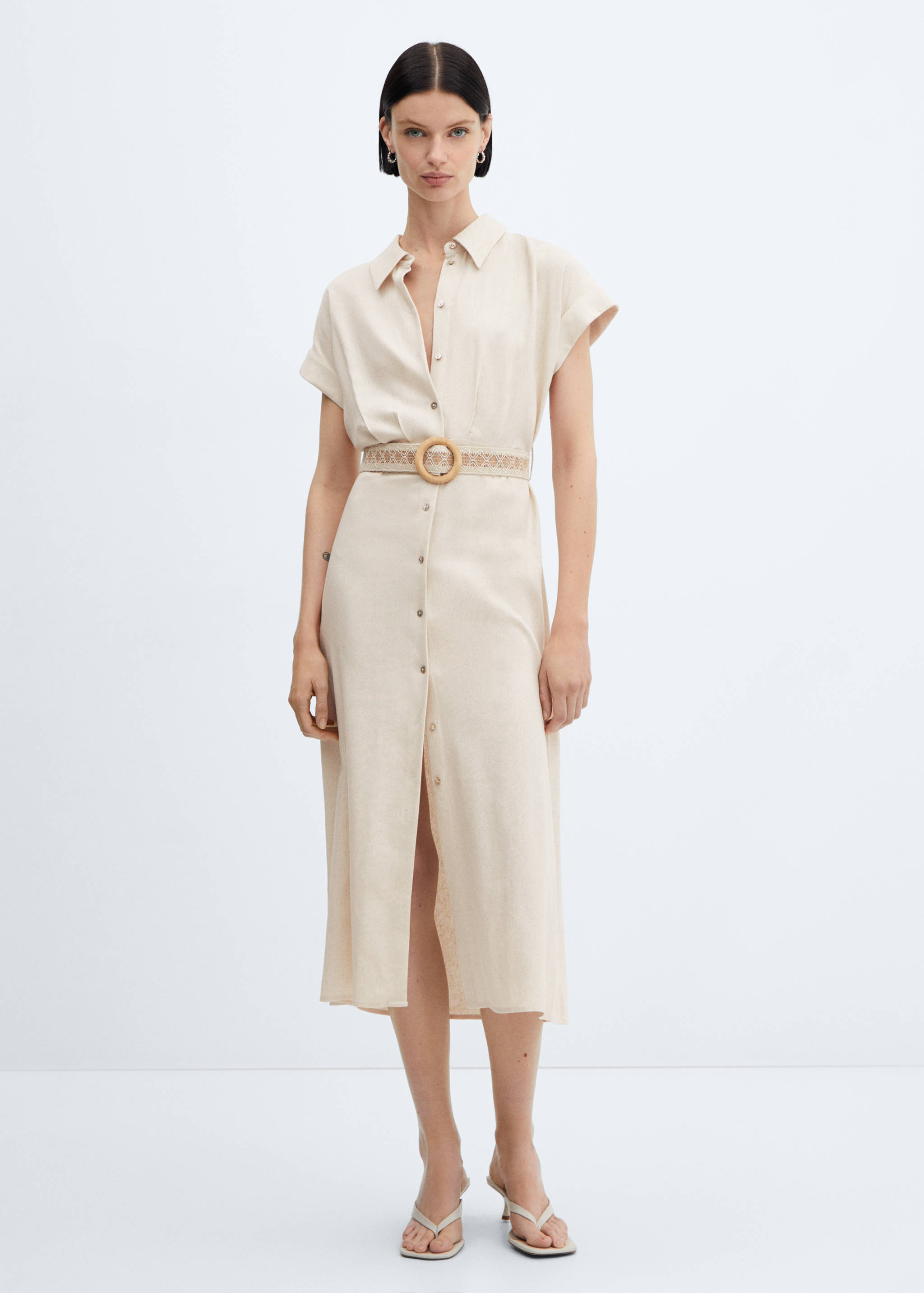 Belt shirt dress - General plane