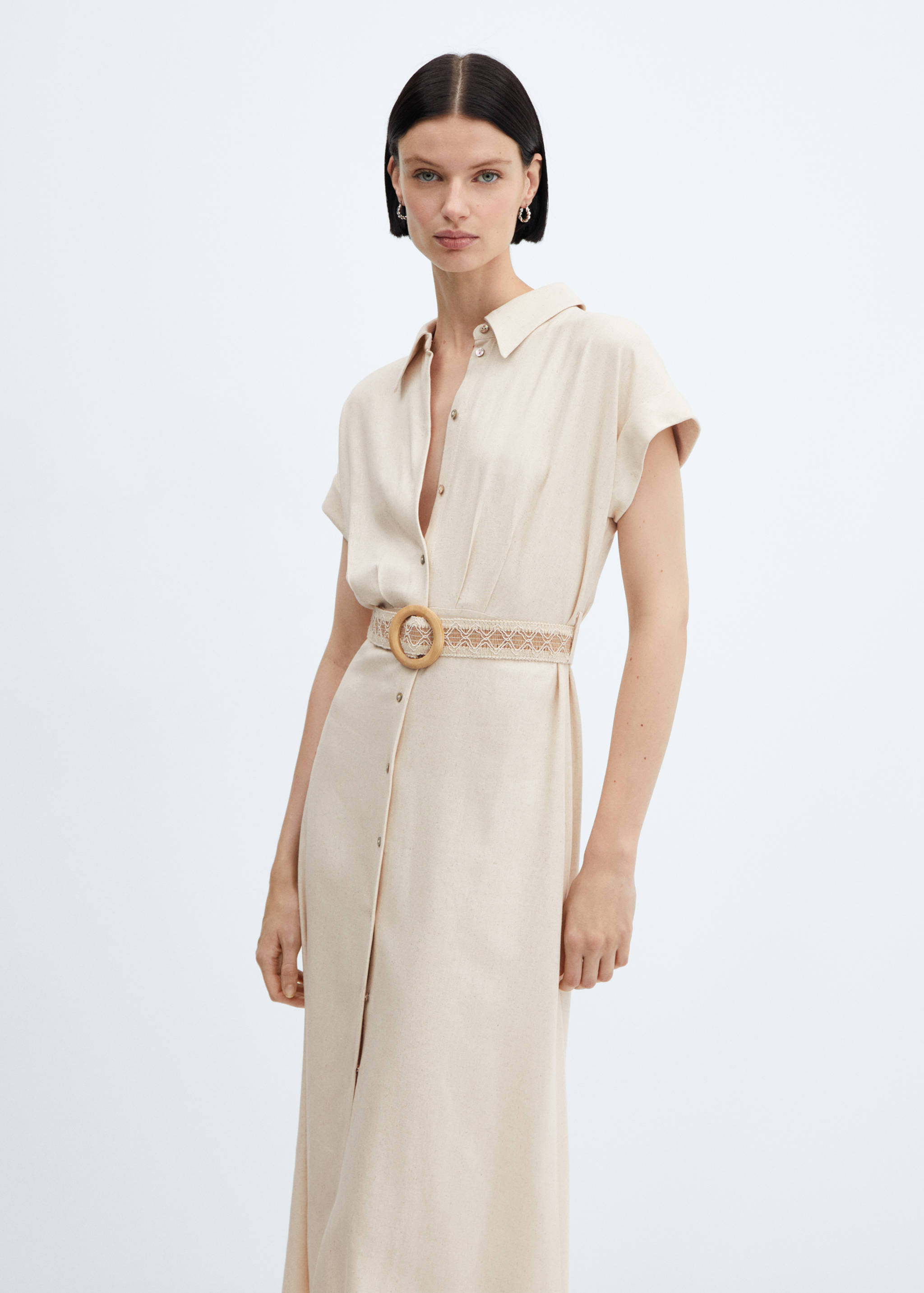 Belt shirt dress - Medium plane