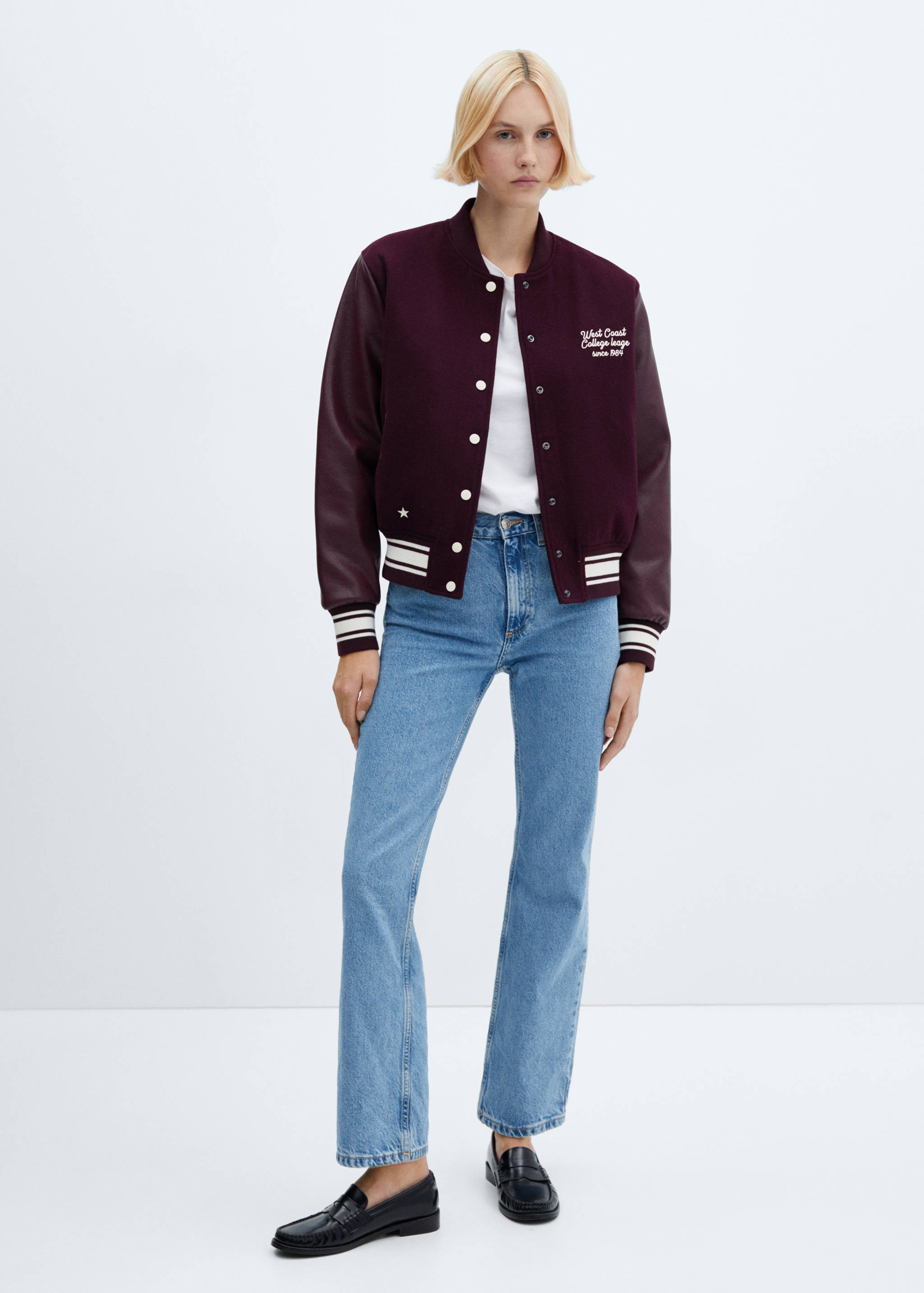 Veste bomber laine - Plan général