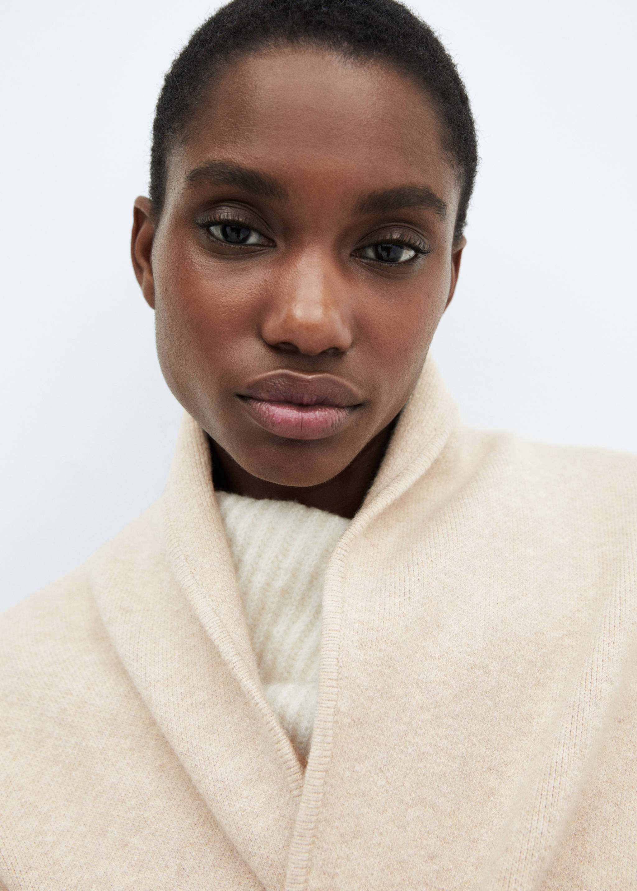 Παλτό oversize πλεκτό τσέπες - Λεπτομέρεια του προϊόντος 1