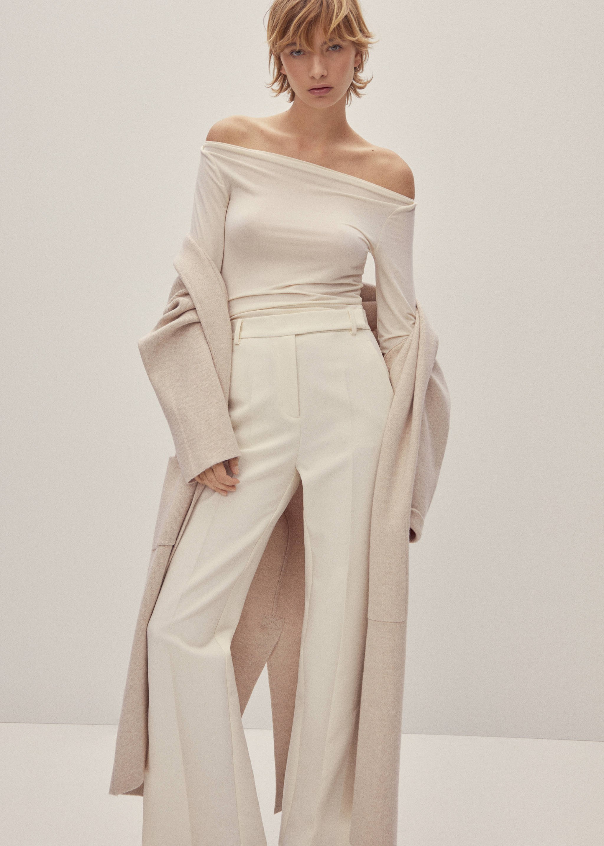 Παλτό oversize πλεκτό τσέπες - Λεπτομέρεια του προϊόντος 6