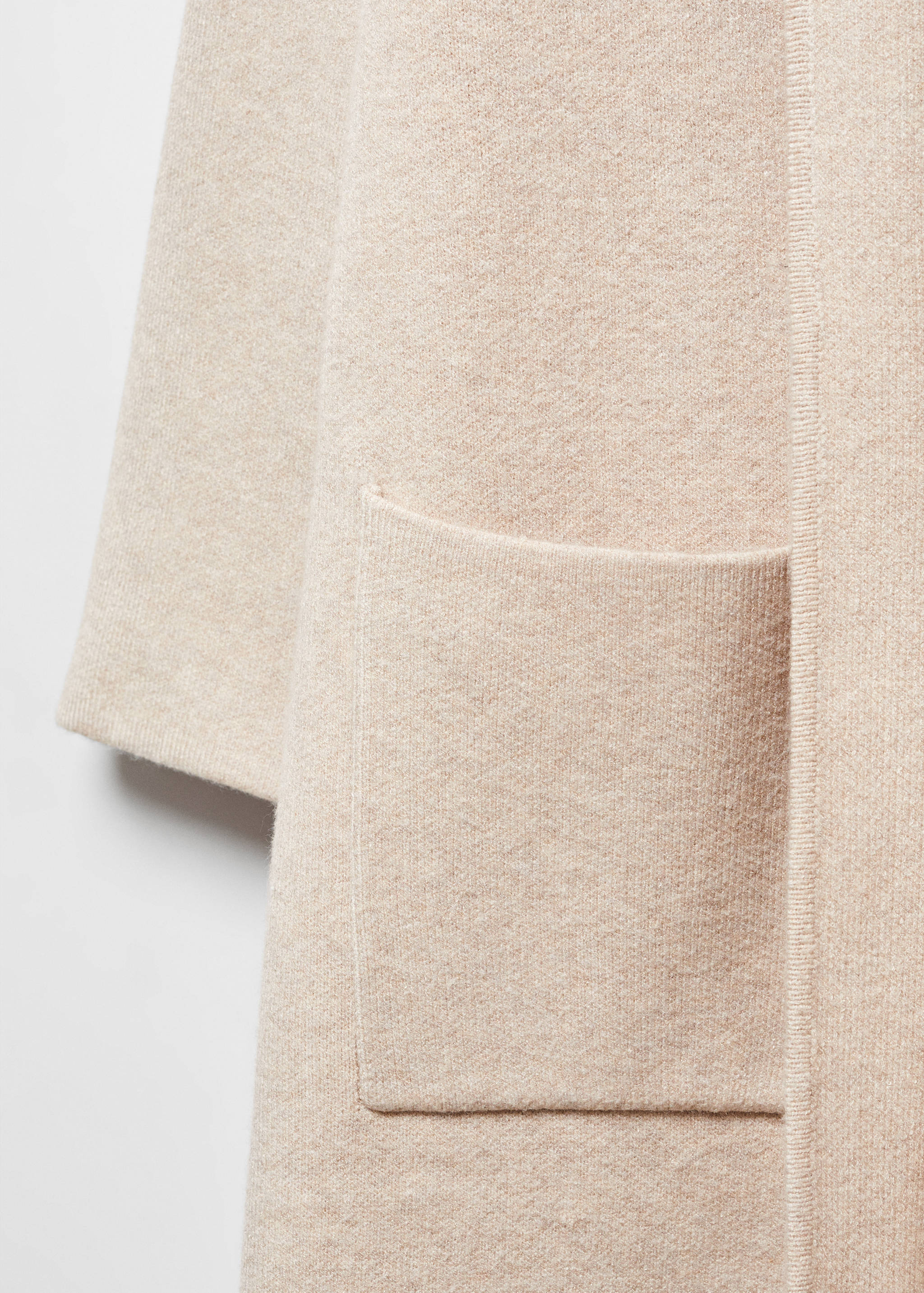 Παλτό oversize πλεκτό τσέπες - Λεπτομέρεια του προϊόντος 8